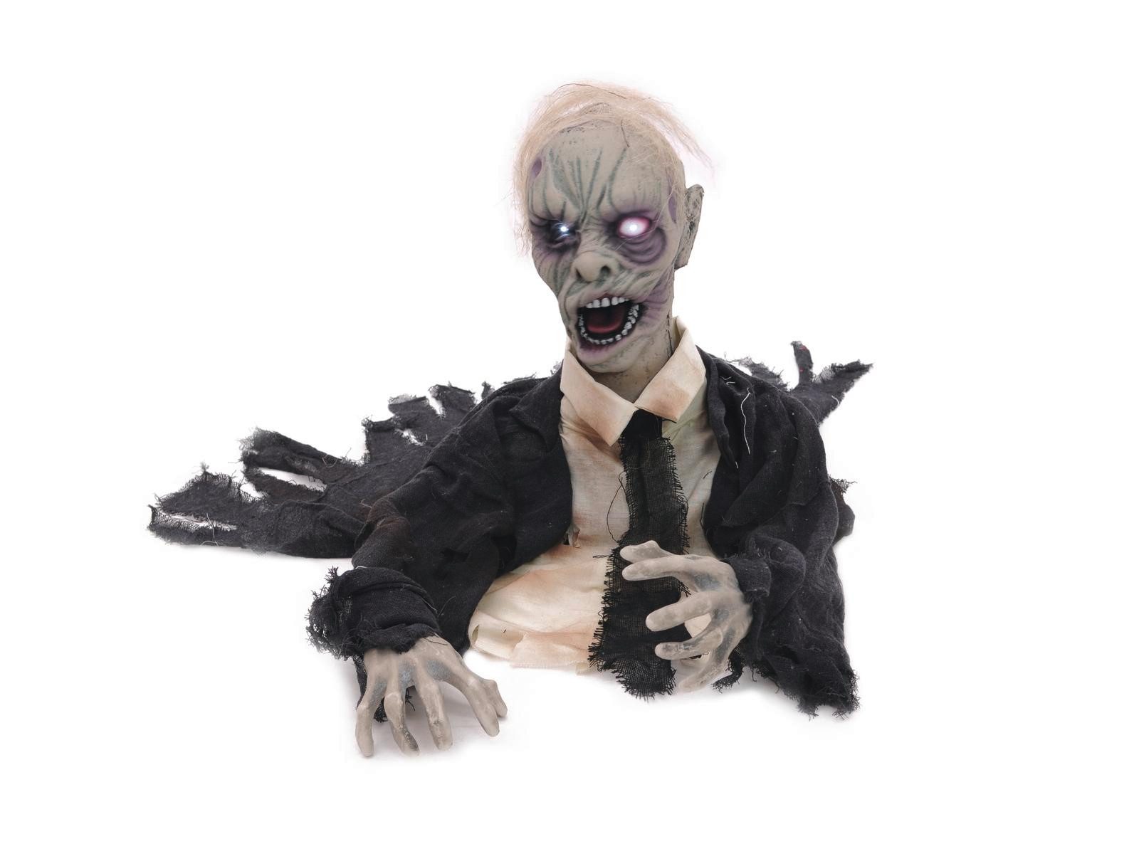 EUROPALMS Dekofigur Bewegter Zombie animierte Halloween Figur 43cm Bewegung, Geräusche