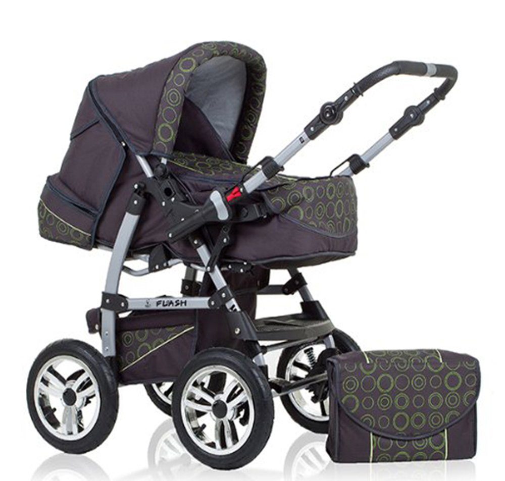 babies-on-wheels Kombi-Kinderwagen Flash 2 in 1 inkl. Sportsitz und umfangreichem Zubehör in 18 Farben