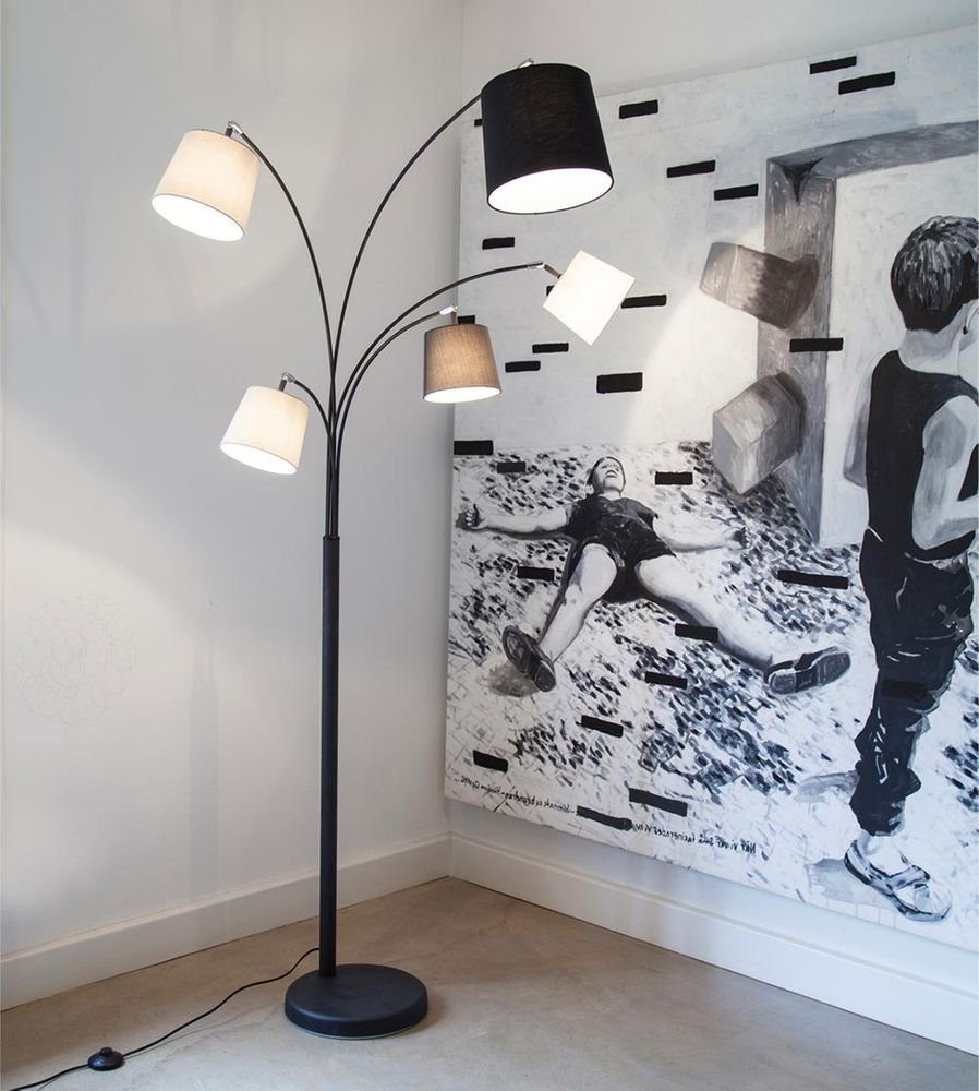 By Rydens Schwarz-Matt 5-flg. By Foggy Rydens 200cm Stehlampe