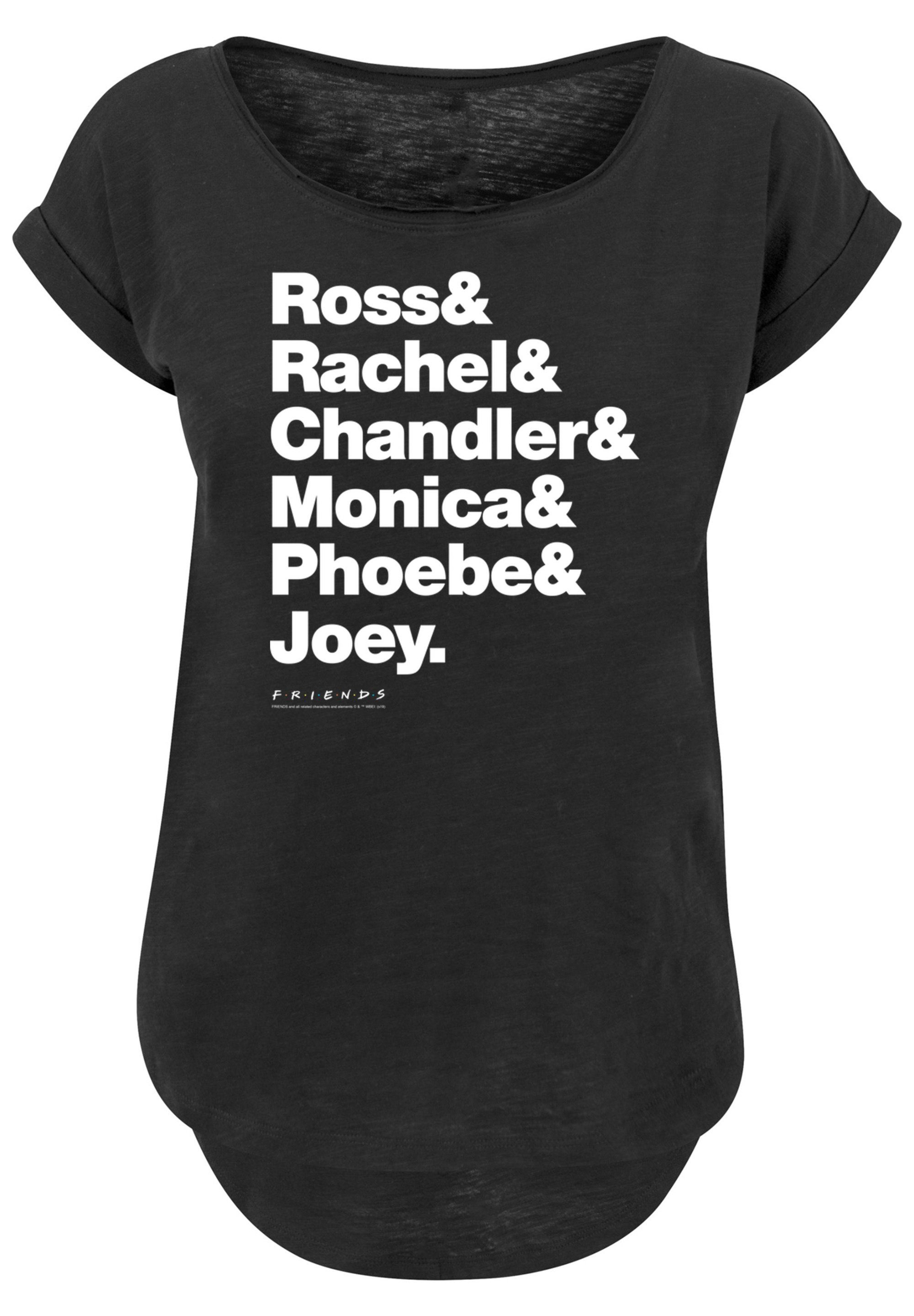 & Phoebe Print, & Tragekomfort & Rachel Chandler Monica F4NT4STIC Joey Sehr hohem weicher Ross & & mit T-Shirt FRIENDS Baumwollstoff