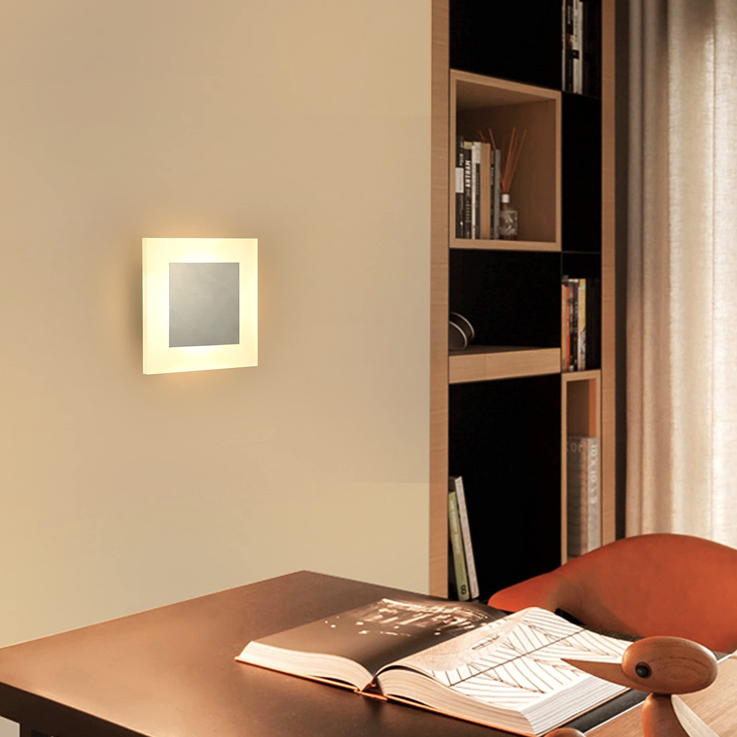 Lámpara de pared led moderna cuadrada blanco cálido para pasillo_voghion.com