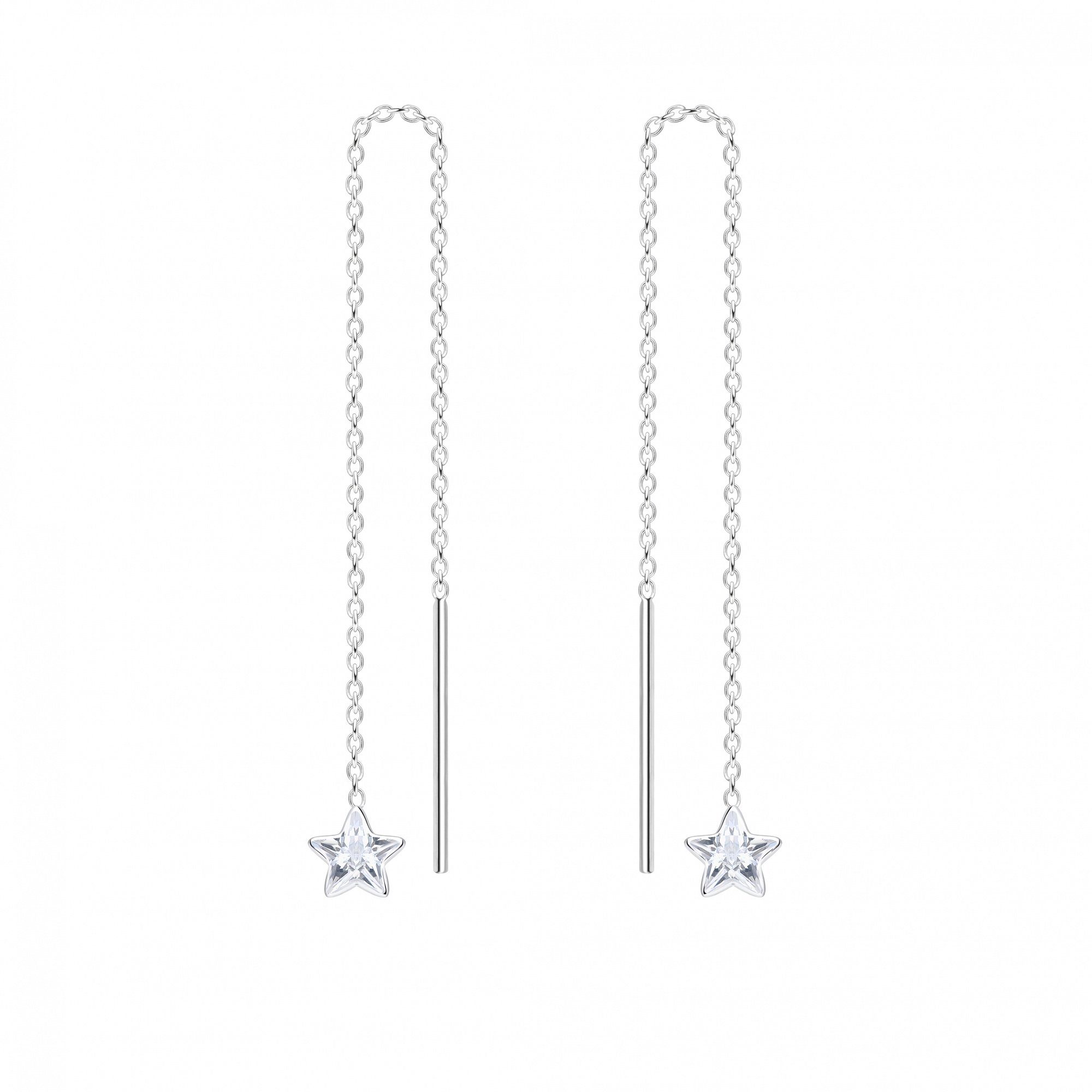 ALEXANDER YORK Paar Ohrhänger Kette mit Stern-Zirkonia, 2-tlg., 925 Sterlin günstig online kaufen