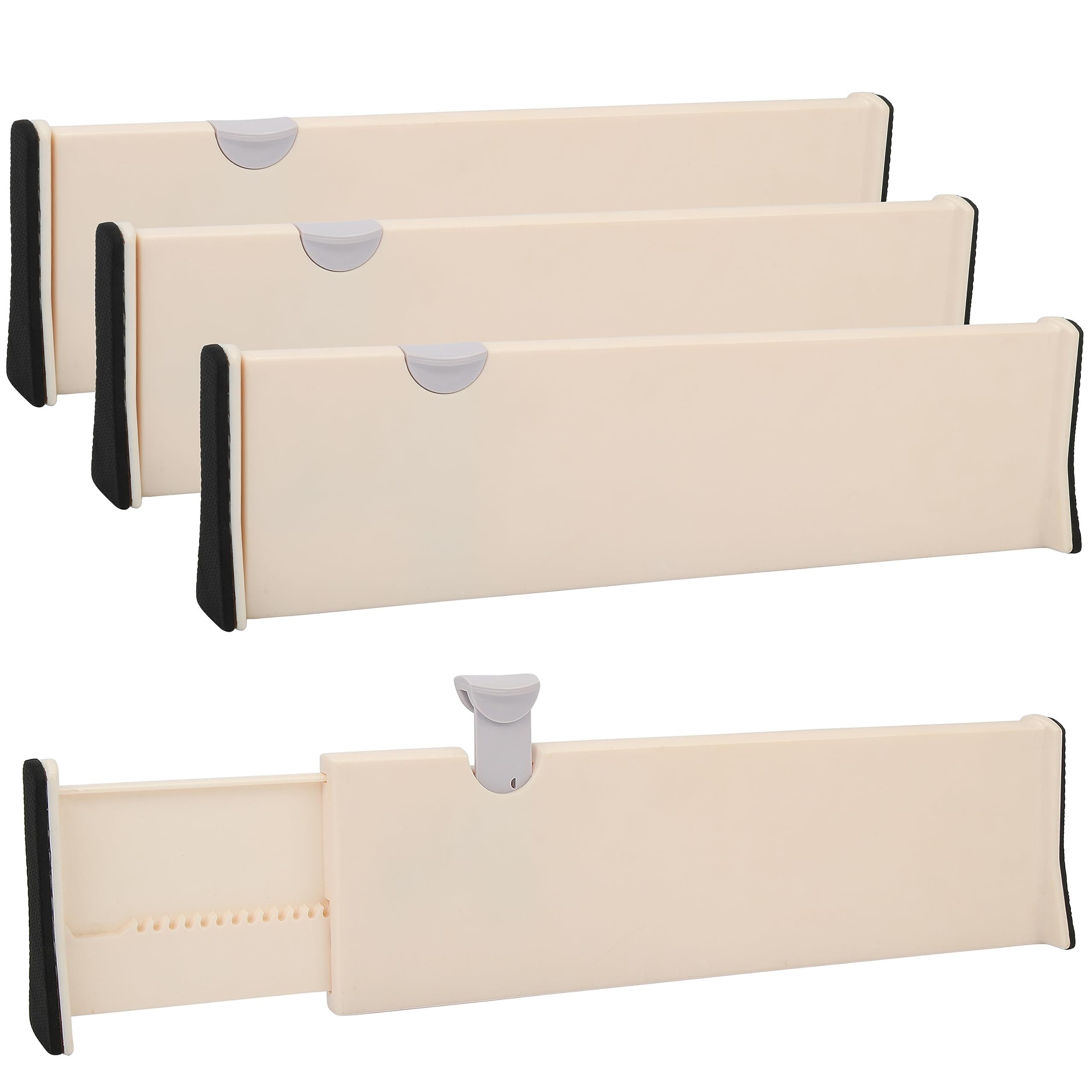 Aufbewahrungsbox Verstellbare Kunststoff-Schubladentrenner (4 Stück) - 37,5 x 10 cm