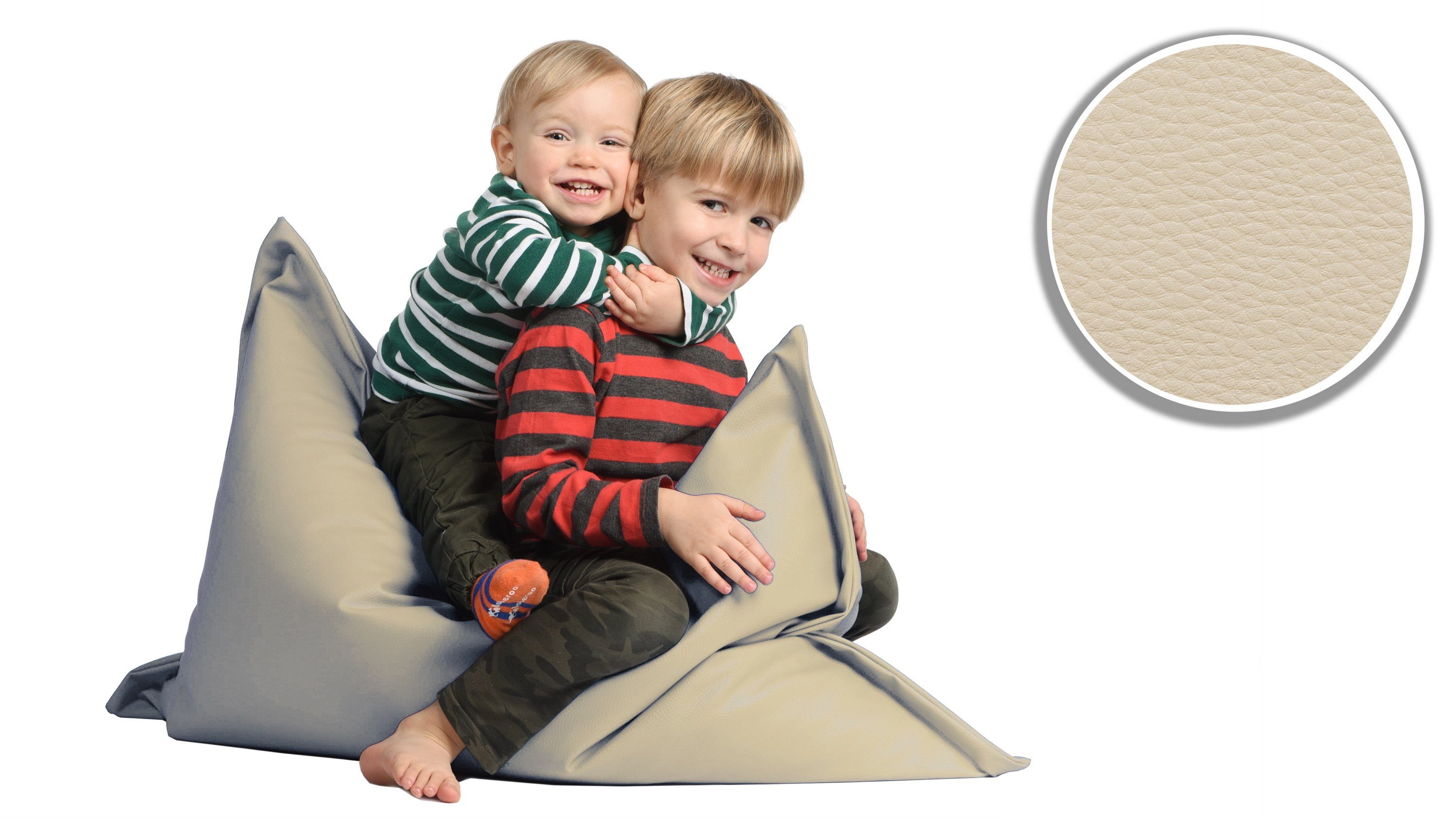 Indoor Outdoor Kinder Erwachsene, 60L 100 & sunnypillow cm Füllung mit x Kunstleder aus Sitzsack Styropor 70 & für
