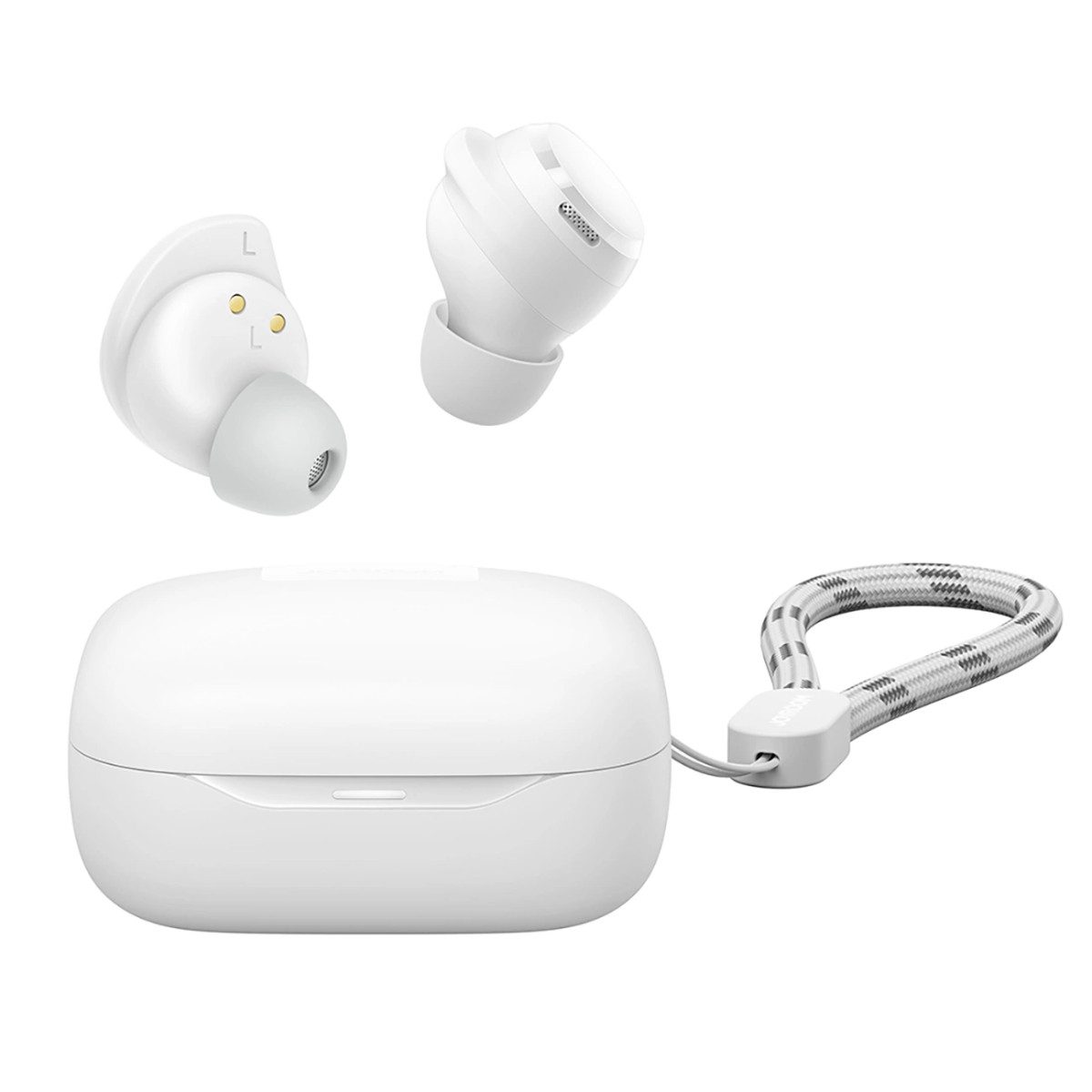 JOYROOM Joyroom Jdots JR-DB3 TWS Kabellose Kopfhörer Bluetooth-Kopfhörer (Bluetooth, Bluetooth 5.4, Silikonflügel, 2 Klangmodi, IPX5, USB-C, 28 h)