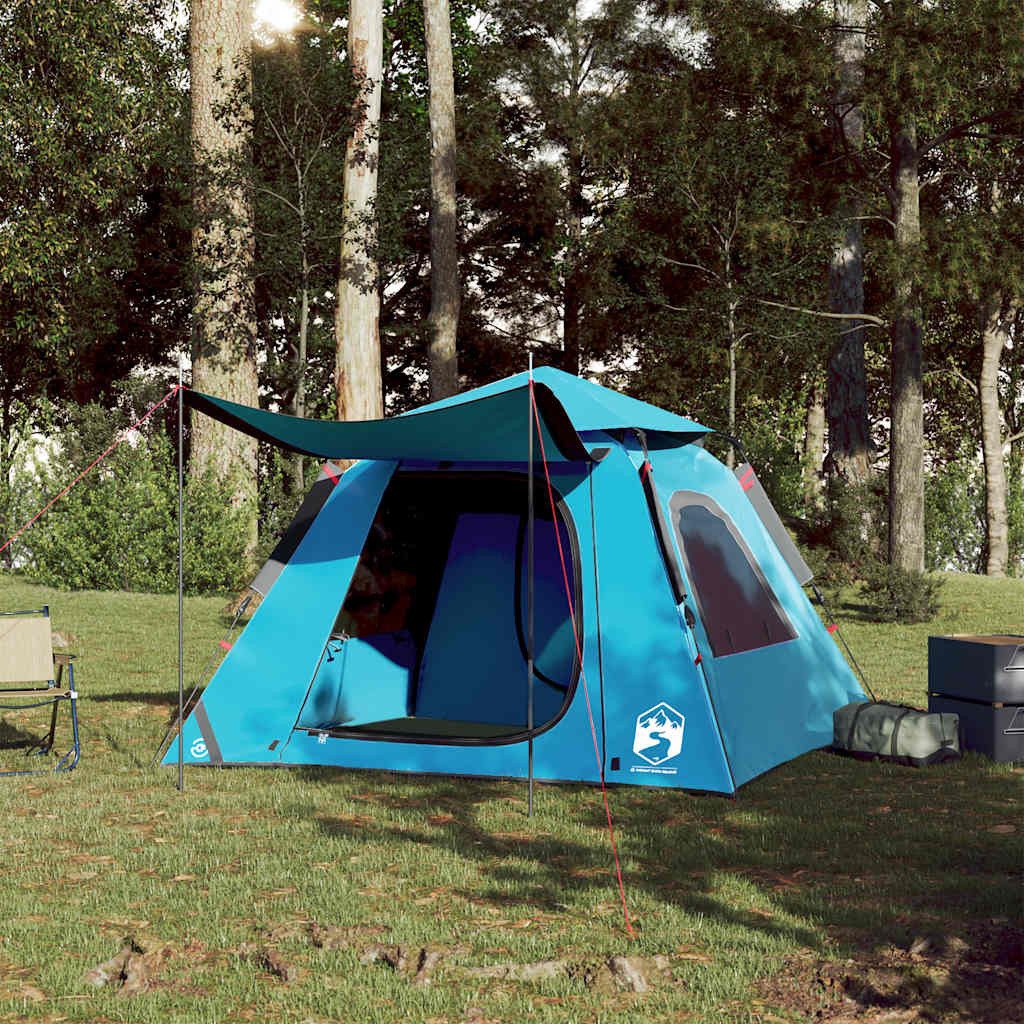 vidaXL Kuppelzelt Kuppel-Campingzelt 4 Personen Blau günstig online kaufen
