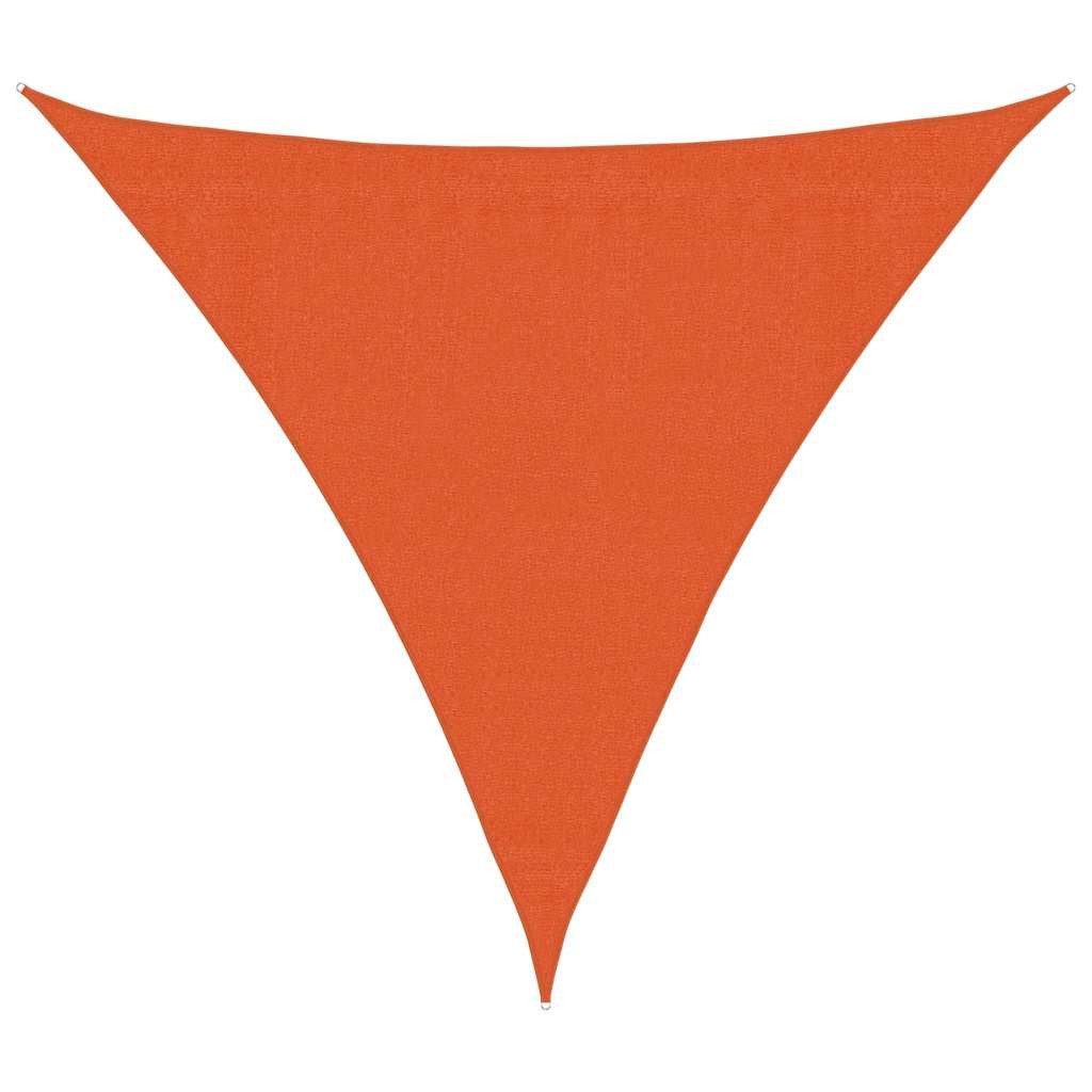 Sonnensegel Sonnensegel 160 g/m² Dreieckig Orange 3,6x3,6x3,6 m HDPE