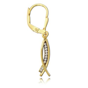Balia Paar Ohrhänger Balia Ohrhänger für Damen 8K Gold (Ohrhänger), Ohrhänger (Fashion) aus 333 Gelbgold - 8 Karat, Farbe: weiß, gold