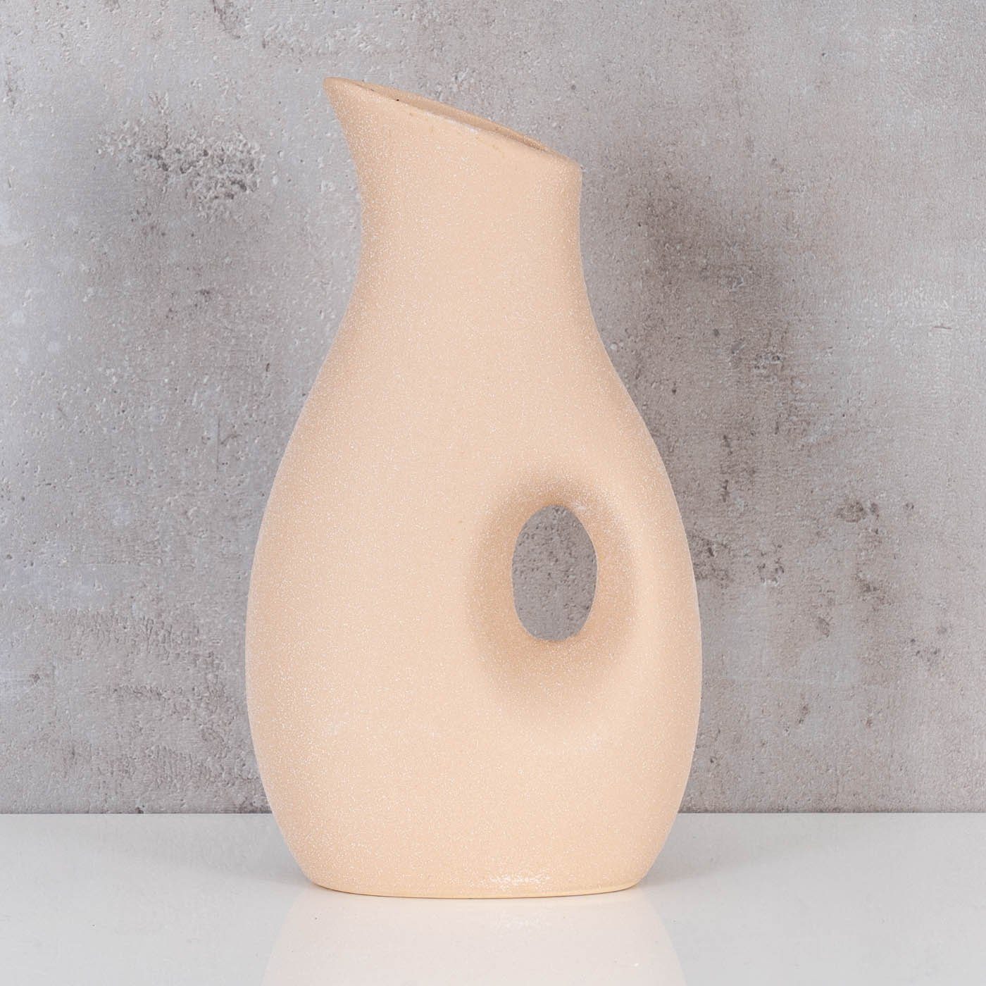 Vase Tischdeko Variante Keramik Beige Dekovase, Dekovase H22cm Sand Levandeo® Blumenvase 1