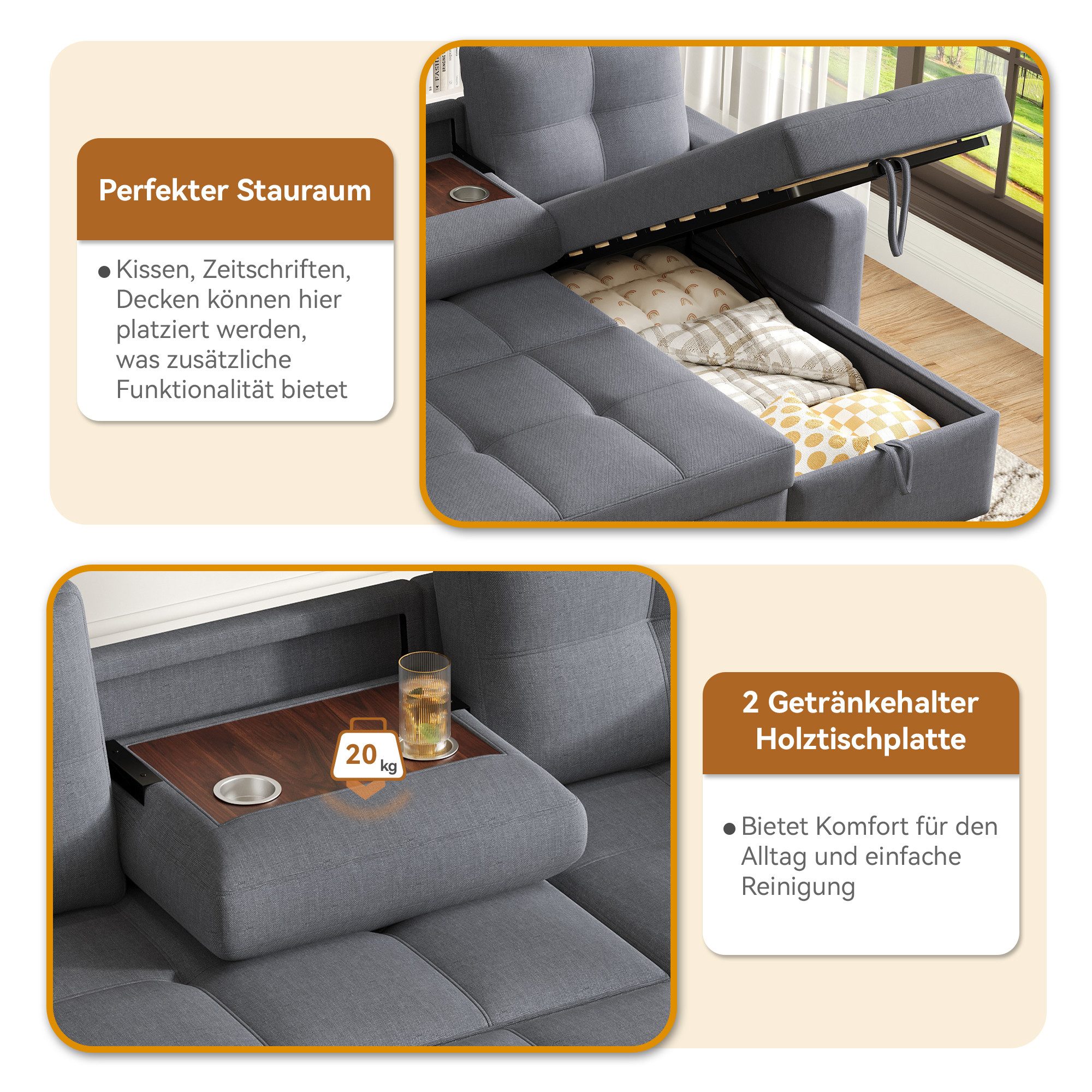 i@home Schlafsofa L-Sofa,Ecksofa,Modulares Sofa, ausziehbares Sofa günstig online kaufen