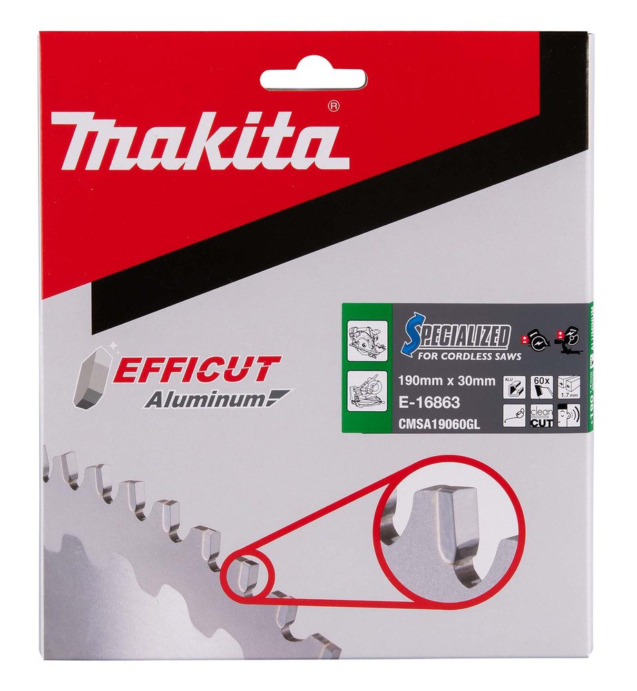 Thumbnail - Makita Kreissägeblatt E-16863 (60 Z, 1-St., 190x30x60mm), EFFICUT - schneller und effizienter