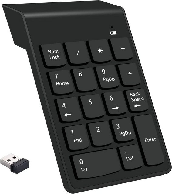 JZHH »2.4G drahtlose numerische Tastatur Wireless Numeric Keypad 18 Tasten« Wireless-Tastatur