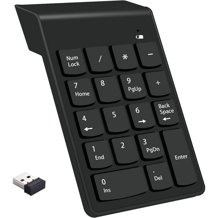 JZHH 2.4G drahtlose numerische Tastatur Wireless Numeric Keypad 18 Tasten Wireless-Tastatur