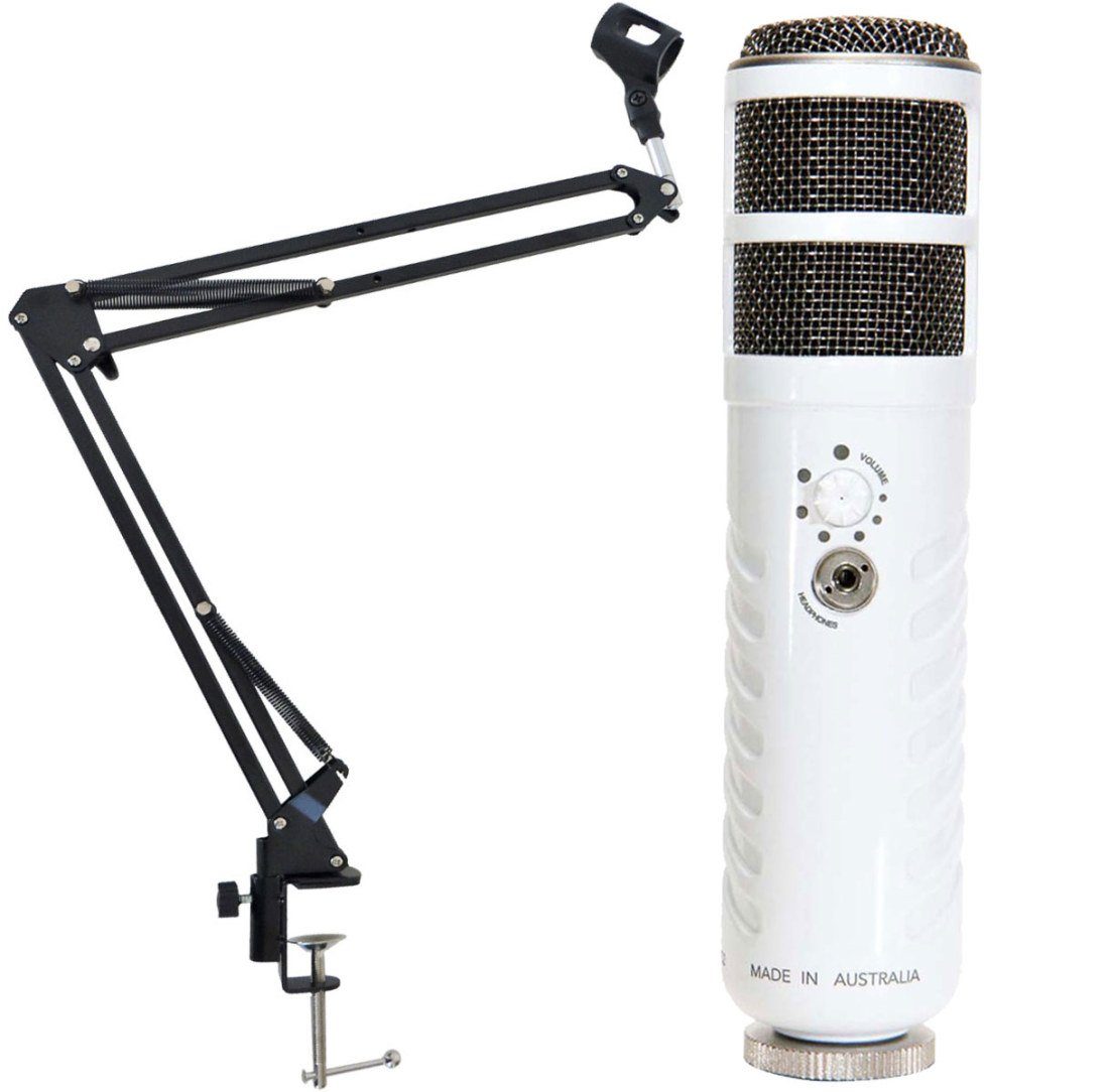 Mikrofon Rode Podcaster MKII USB Mikrofon mit Gelenkarm-Stativ
