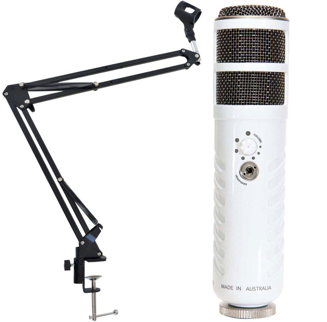 RODE Microphones Mikrofon Rode Podcaster MKII USB Mikrofon mit  Gelenkarm-Stativ