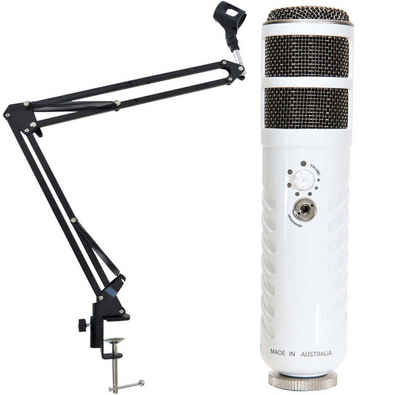 RØDE Mikrofon Podcaster MKII USB mit Gelenkarm-Stativ