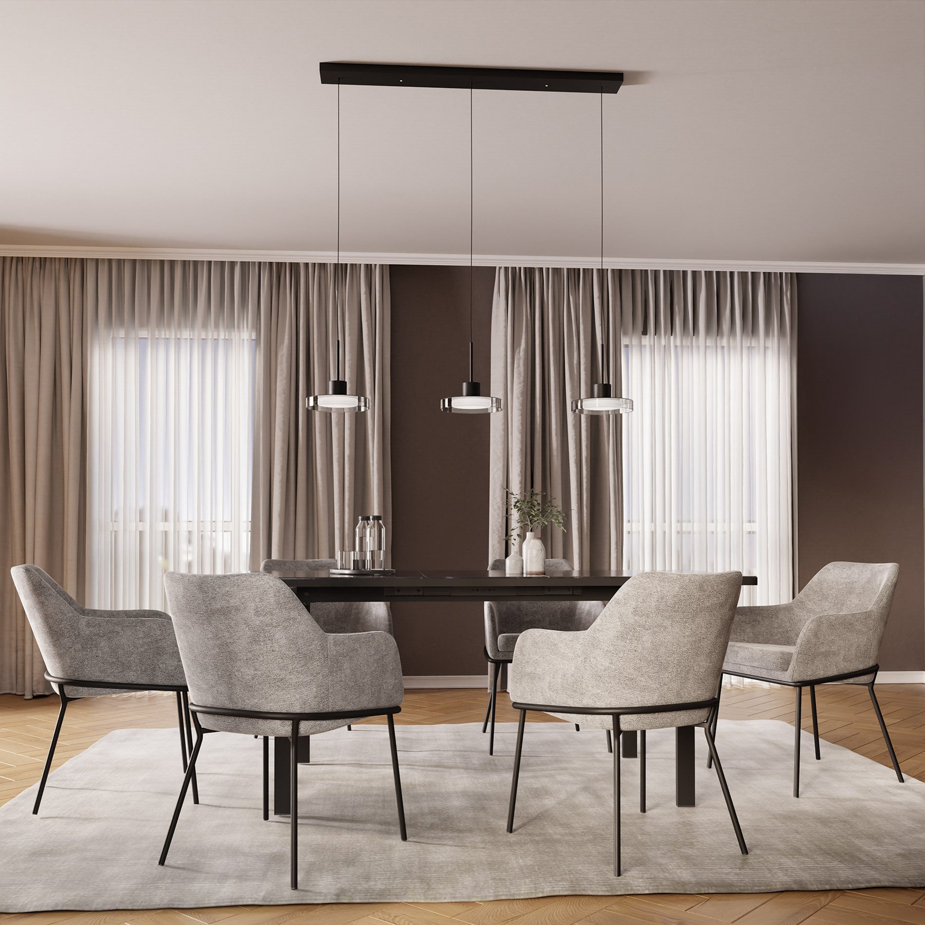 Liadomo LED Pendelleuchte Volos, dimmbar, LED fest integriert, Warmweiß, Ne günstig online kaufen