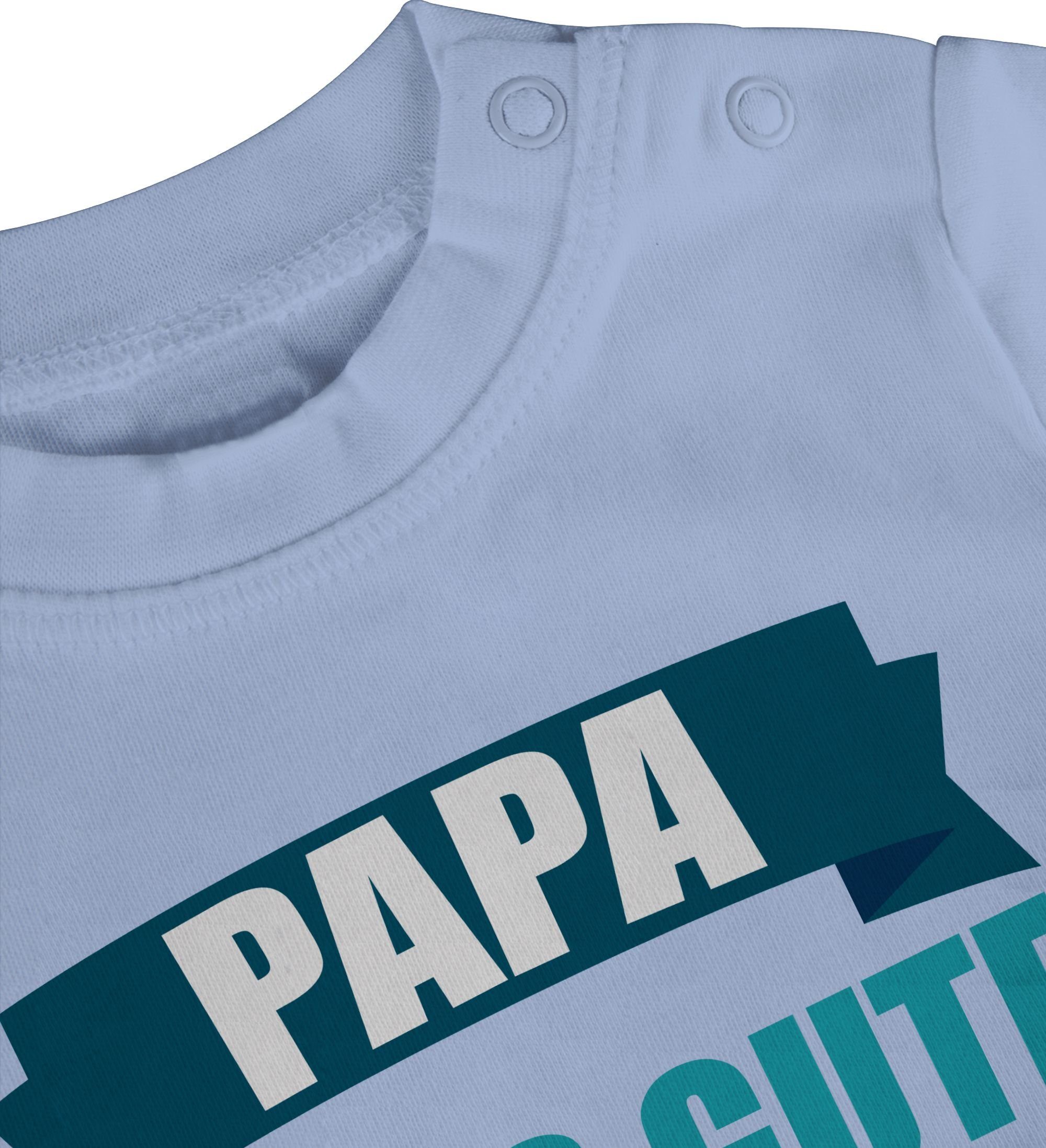 Shirtracer T-Shirt 1. Vatertag Geschenk Babyblau 1 Vatertag Baby