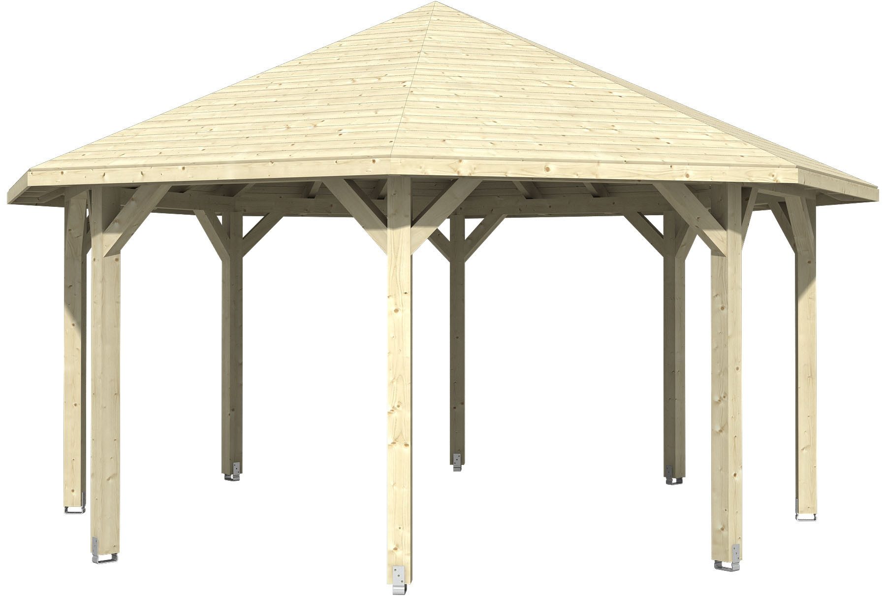 Skanholz Holzpavillon Nice 3, Leimholz, 471 x 471 cm