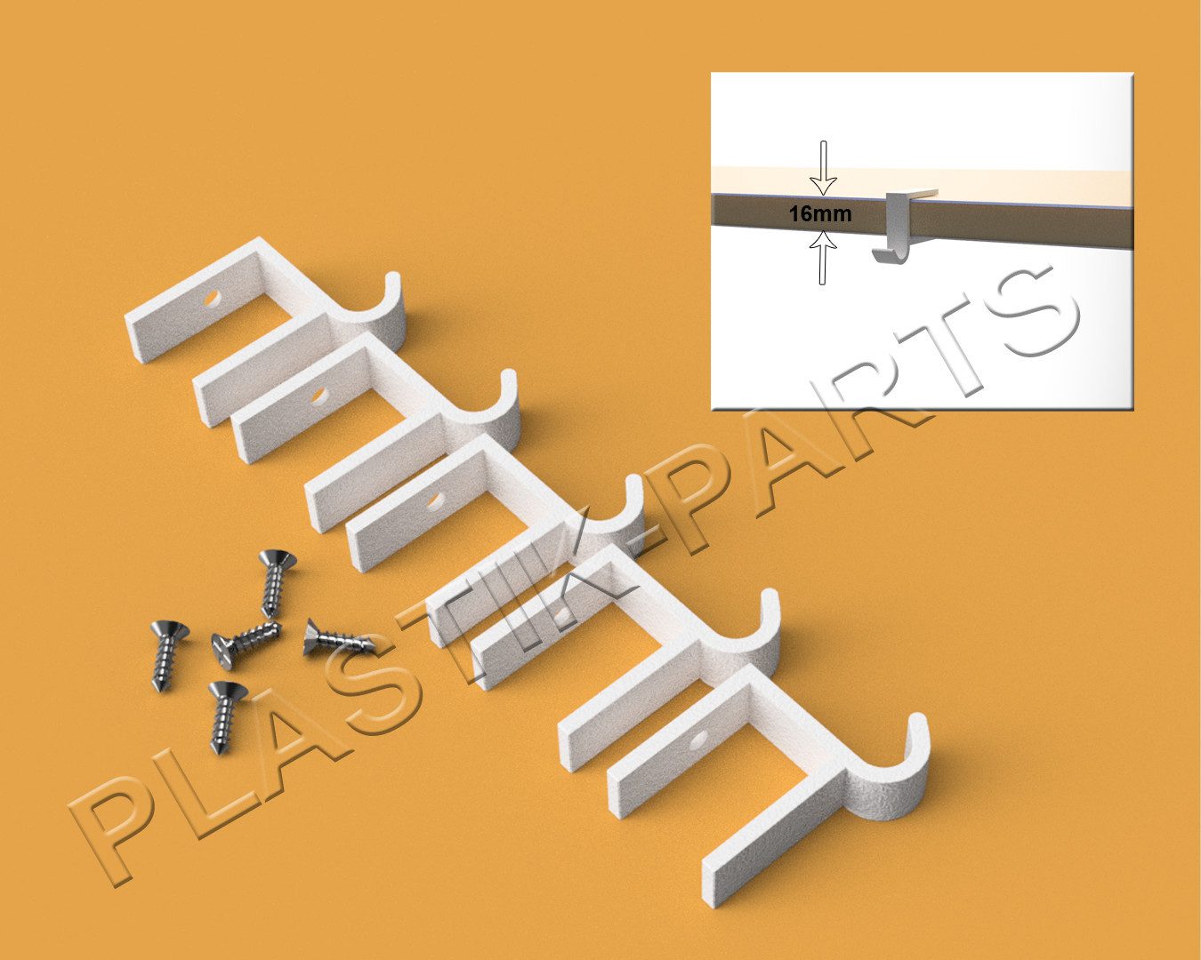 Plastik Parts Handtuchhaken Handtuchhaken Handtuchhalter 5er Set 16mm Regalboden Handtuchclips