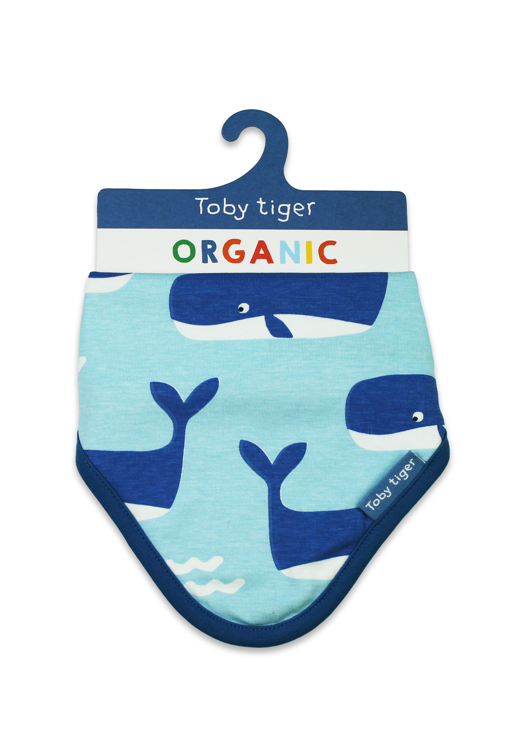 Toby Tiger Dreieckstuch Dreieckstuch mit Wal und Wellen Print