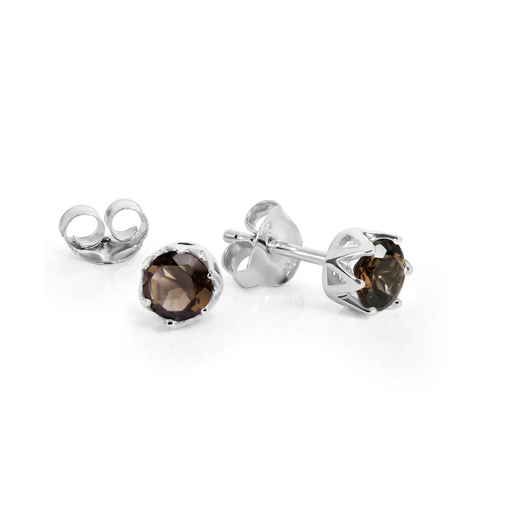 SKIELKA DESIGNSCHMUCK Paar Ohrstecker Rauchquarz Ohrstecker günstig online kaufen