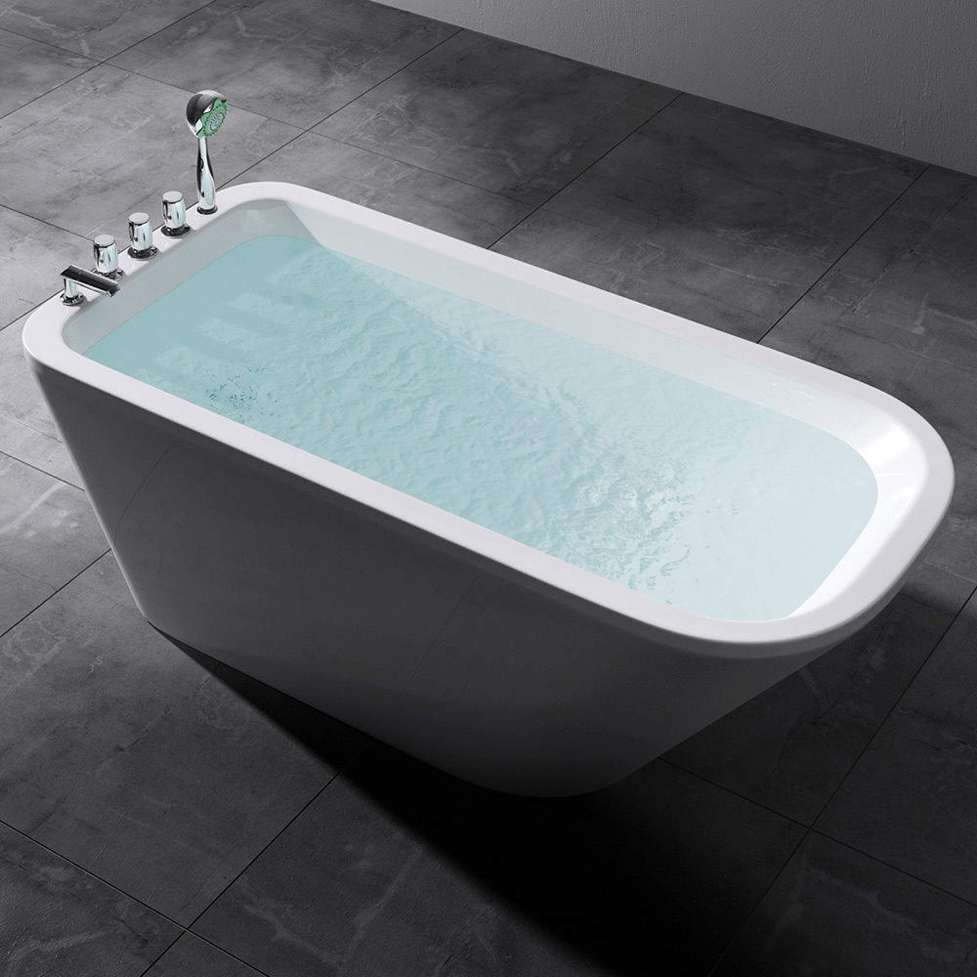 doporro Badewanne Design-Badewanne Vicenza weiß Freistehend günstig online kaufen