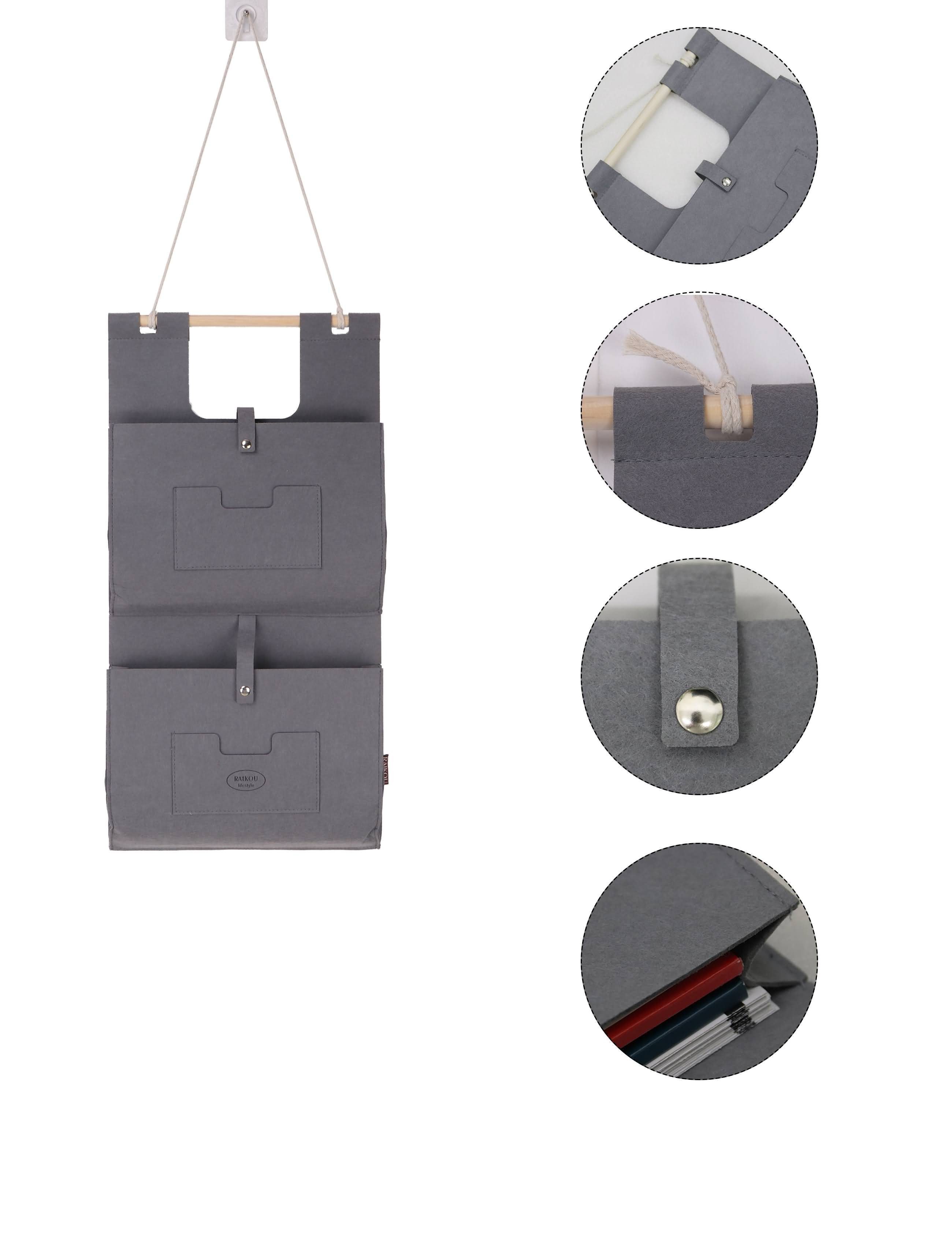 M-Diamant Hängekorb Hängetasche aus Filz Organizer / Wandorganizer / Türorganizer, formstabil wandhängend