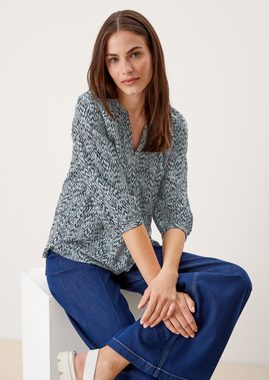 s.Oliver Blusentop Bluse mit Allovermuster Raffung