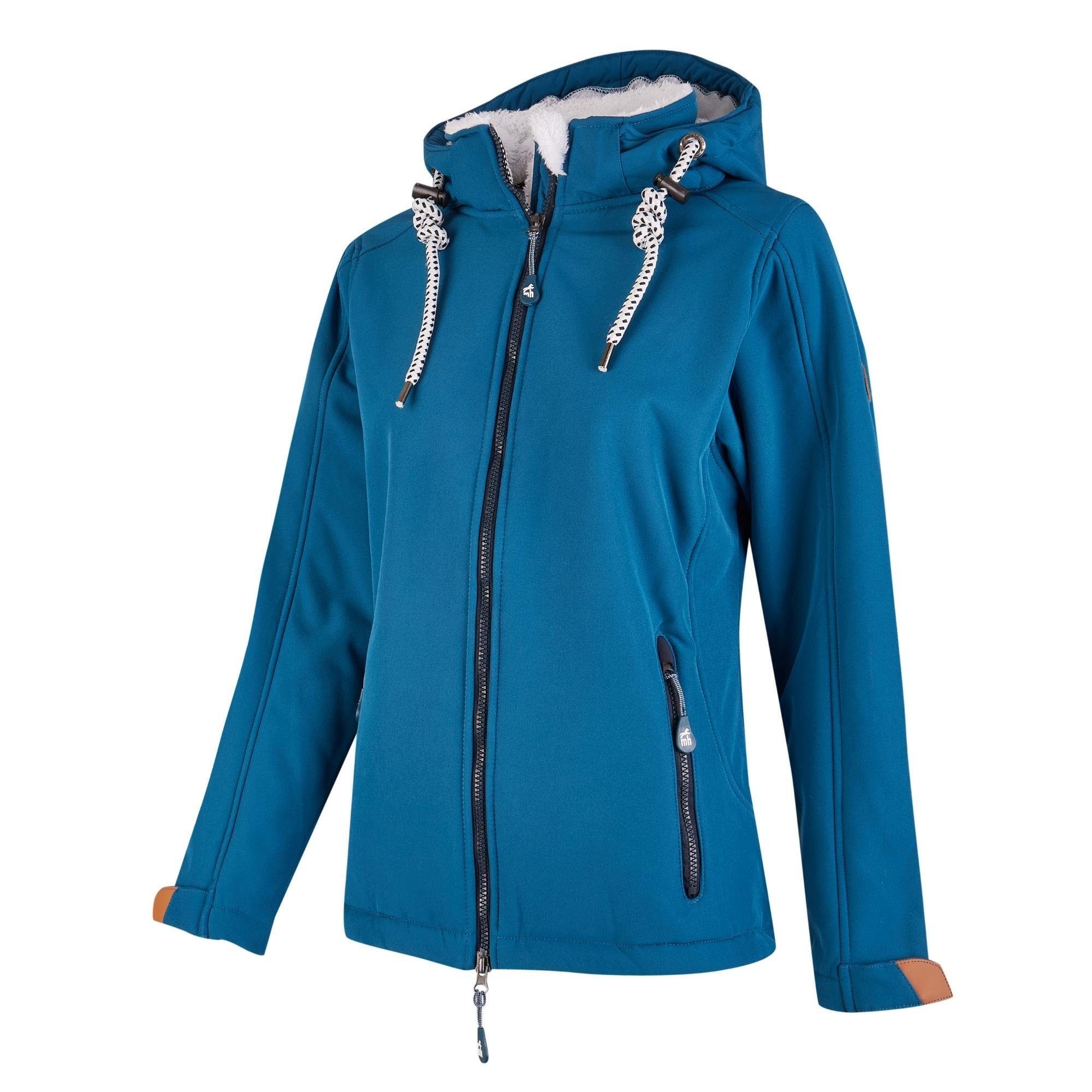 Michael Heinen Softshelljacke Damen wärmend, winddicht türkis