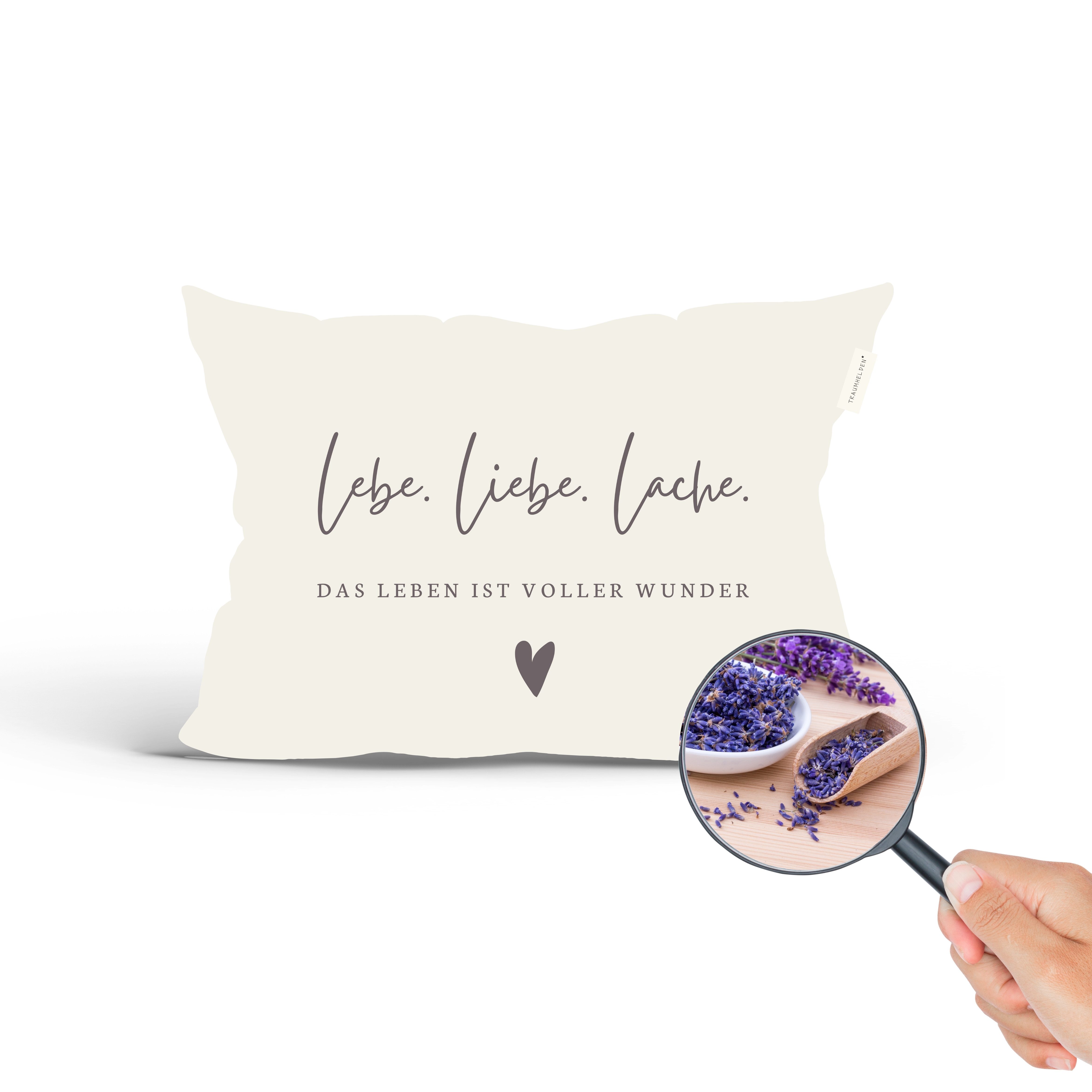 MTOnlinehandel Декоративные подушки TRAUMHELDEN Ароматическая подушка Lavendel 30x20 cm, Geschenk für Frauen, Lavendelduft beruhigend und entspannend