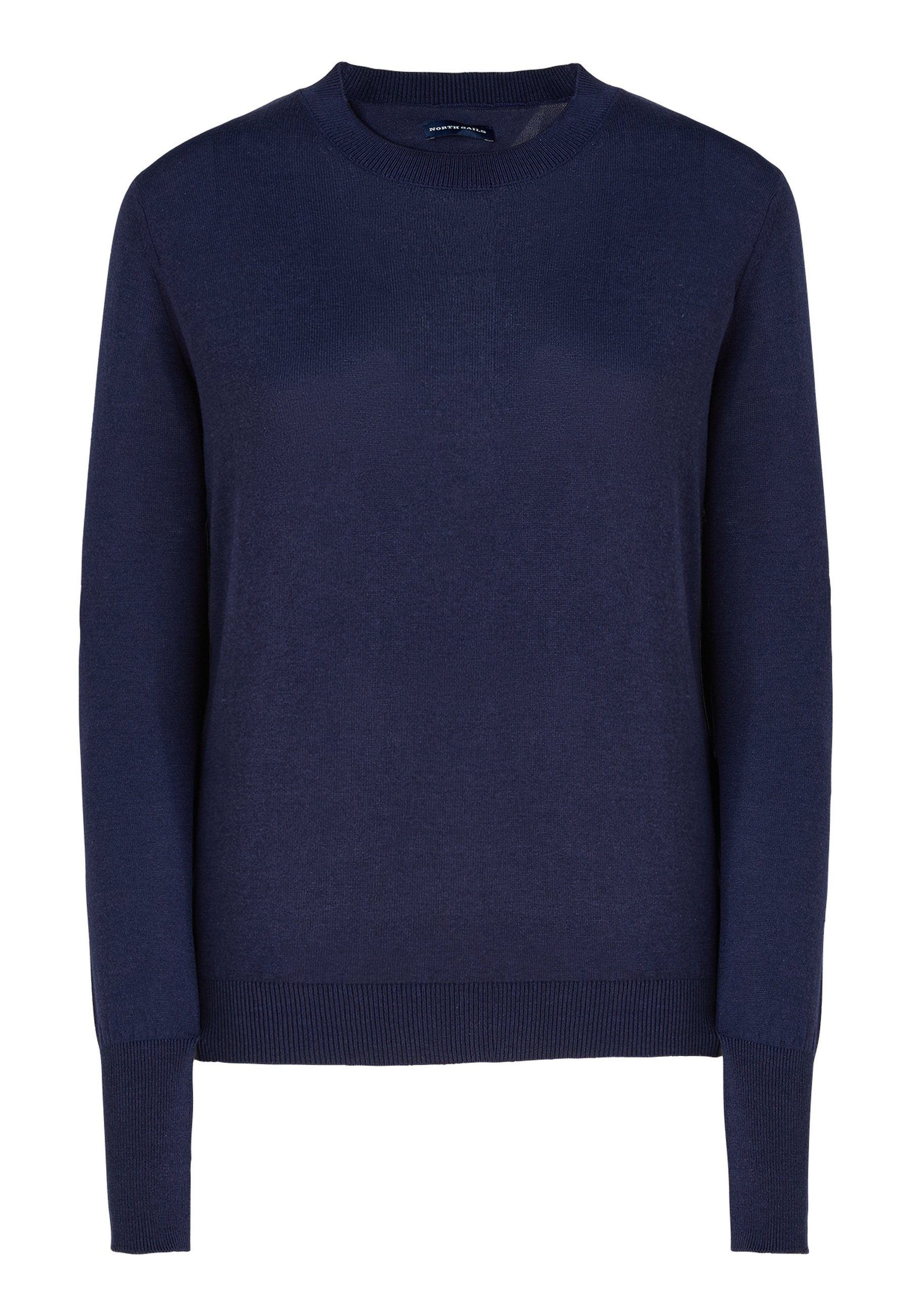 North Strickpullover Sails aus MIDNIGHT Pulli Baumwoll-Aloe-Mix BLUE