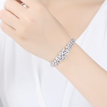 Fivejoy Bettelarmband Silber-Ton Zirkonia Kristall Kleid Armband Braut Hochzeit Armbänder (1-tlg)