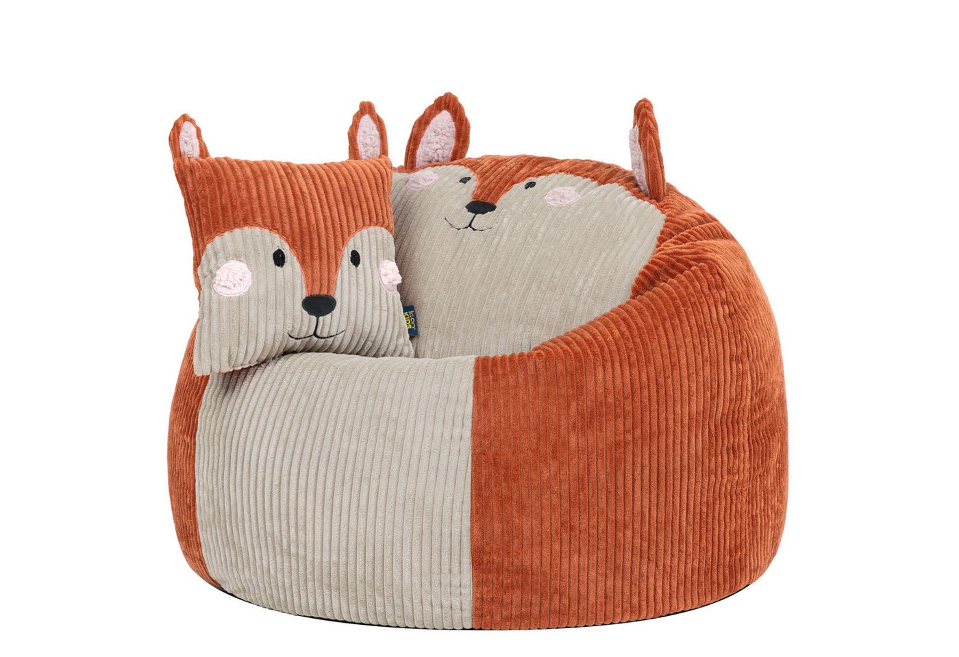 icon Sitzsack Kinder aus Cord Tierfreunde, Made in Germany, für Kinderzimmer