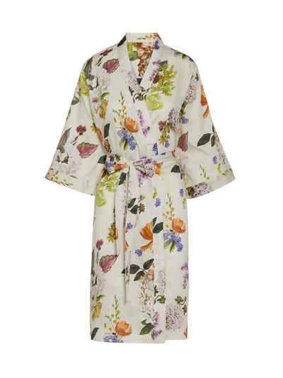 Essenza Damenbademantel »Sarai Lana«, Kurzform, Baumwolle, Kimono-Kragen, Gürtel, mit Blumenprint