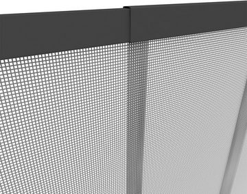 easylife Insektenschutz-Vorhang Easylife Insektenschutz Vorhang Teleskop PVC 100 x 220 cm anthrazit, (1-St)