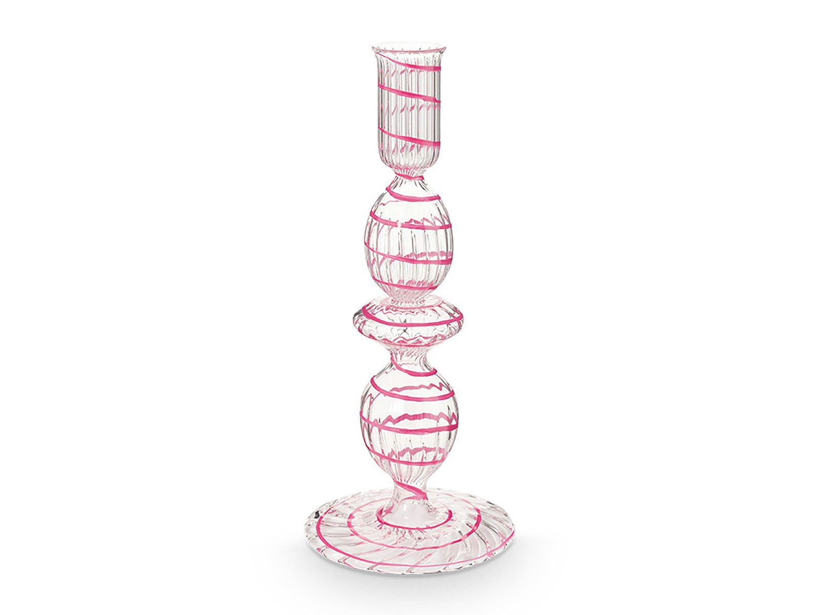 PiP Studio Подсвечник Swirl Pink Glas Подсвечник 20cm