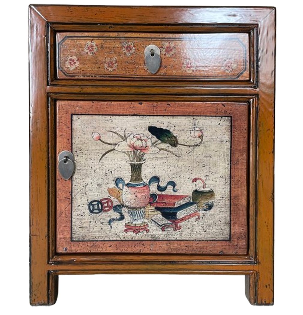 OPIUM OUTLET Nachttisch Nacht-Kommode Nacht-Schrank Nacht-Konsole Vintage-Stil (Asia Möbel komplett montiert), chinesisch asiatisch orientalisch