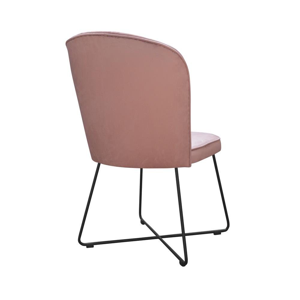 JVmoebel Design Textil Praxis Sitz Stoff Stuhl Zimmer Ess Stühle Stuhl, Rosa Warte Kanzlei Polster