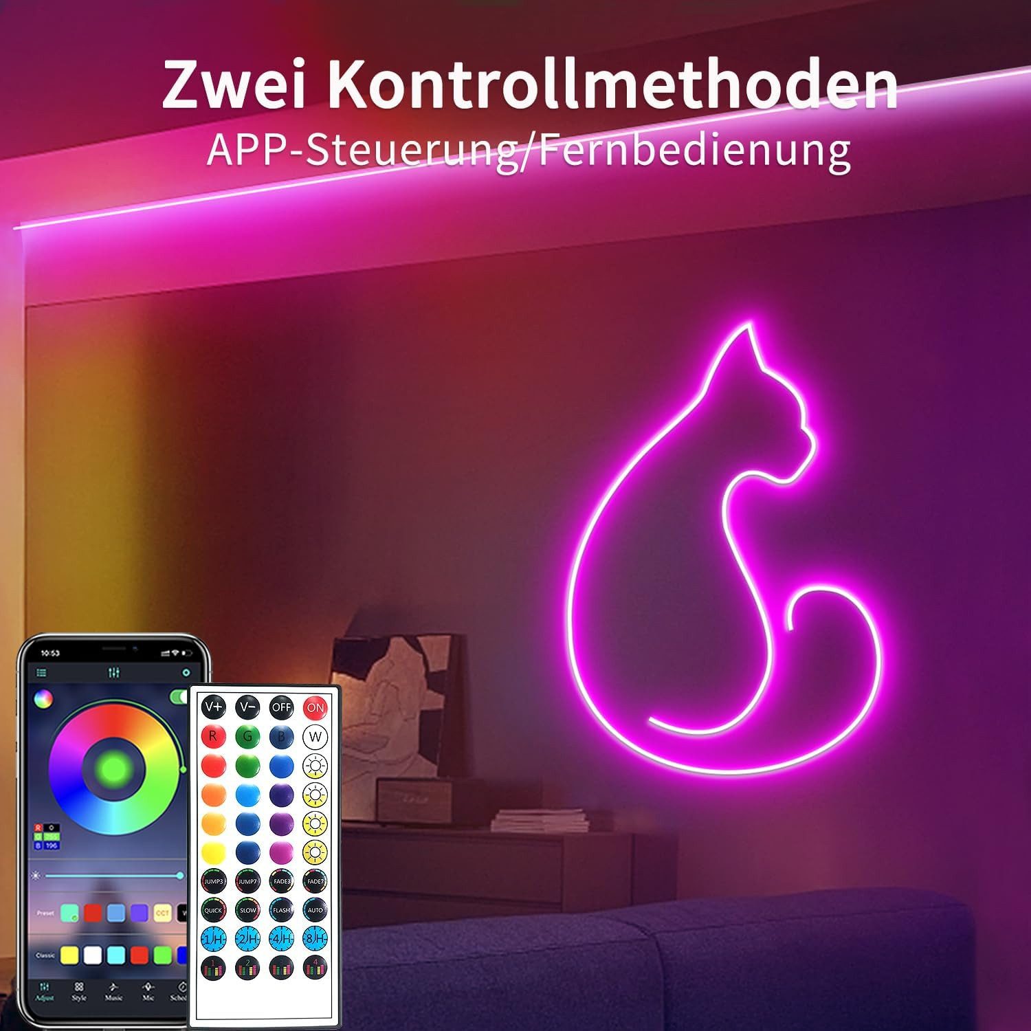 BlingBin LED-Lichterkette Neon Led strip RGB günstig online kaufen