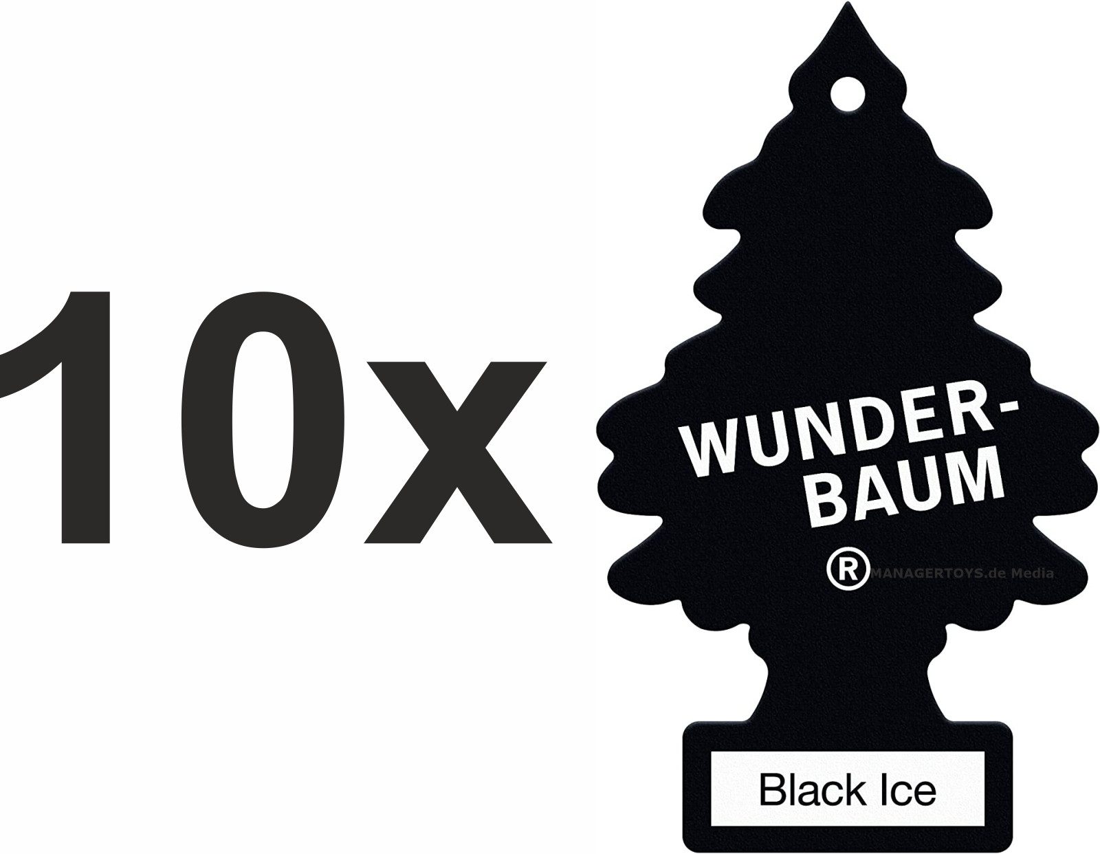 Wunder-Baum Raumduft Black Ice Duftbäumchen Wunderbaum 10er Set Lufterfrischer