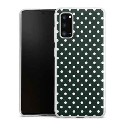 DeinDesign Handyhülle Punkte Retro Polka Dots Polka Dots - schwarz und weiß, Samsung Galaxy S20 Slim Case Silikon Hülle Ultra Dünn Schutzhülle