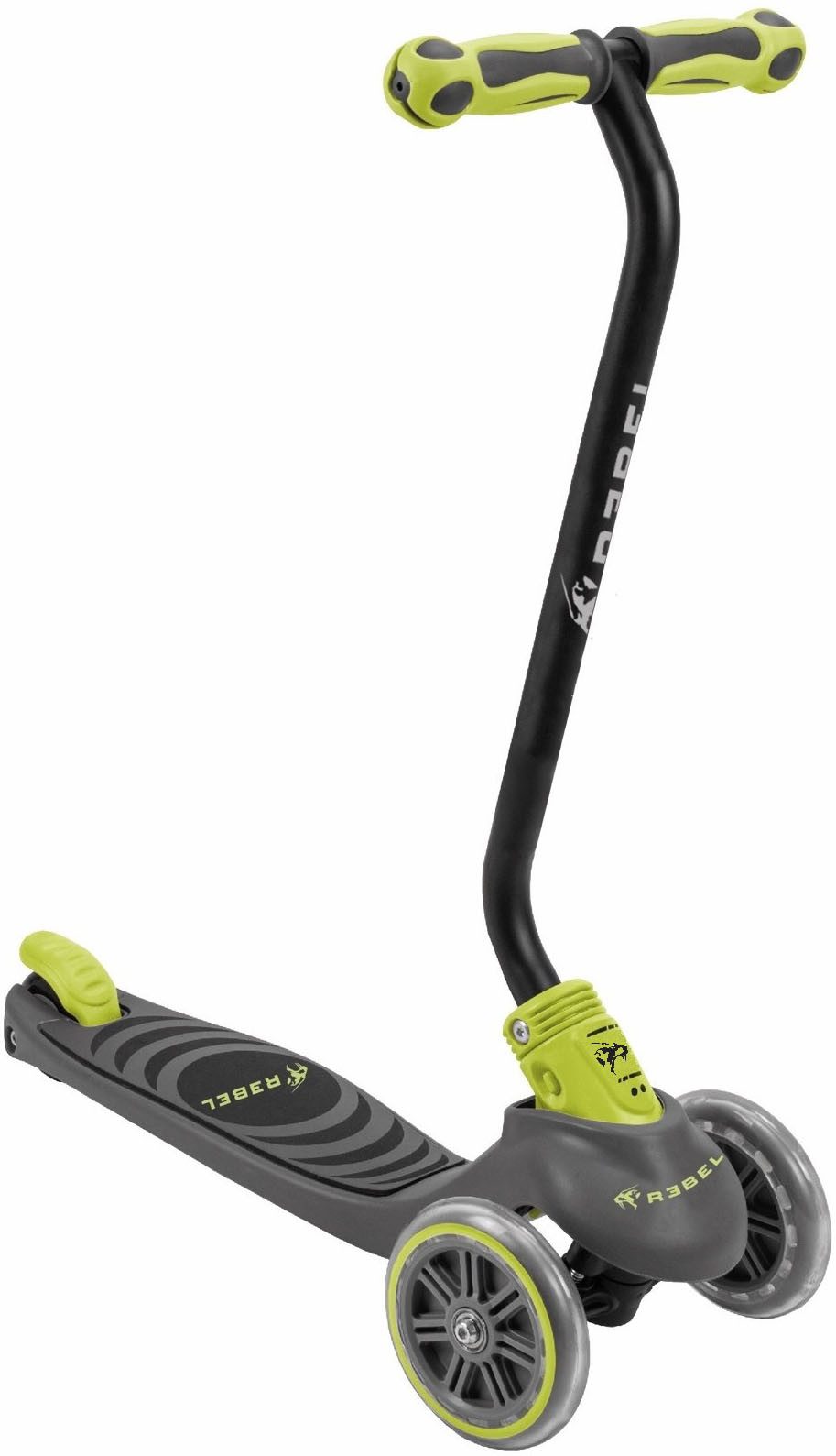 REBEL Dreiradscooter Kickboard City Scooter RIDER, transparent