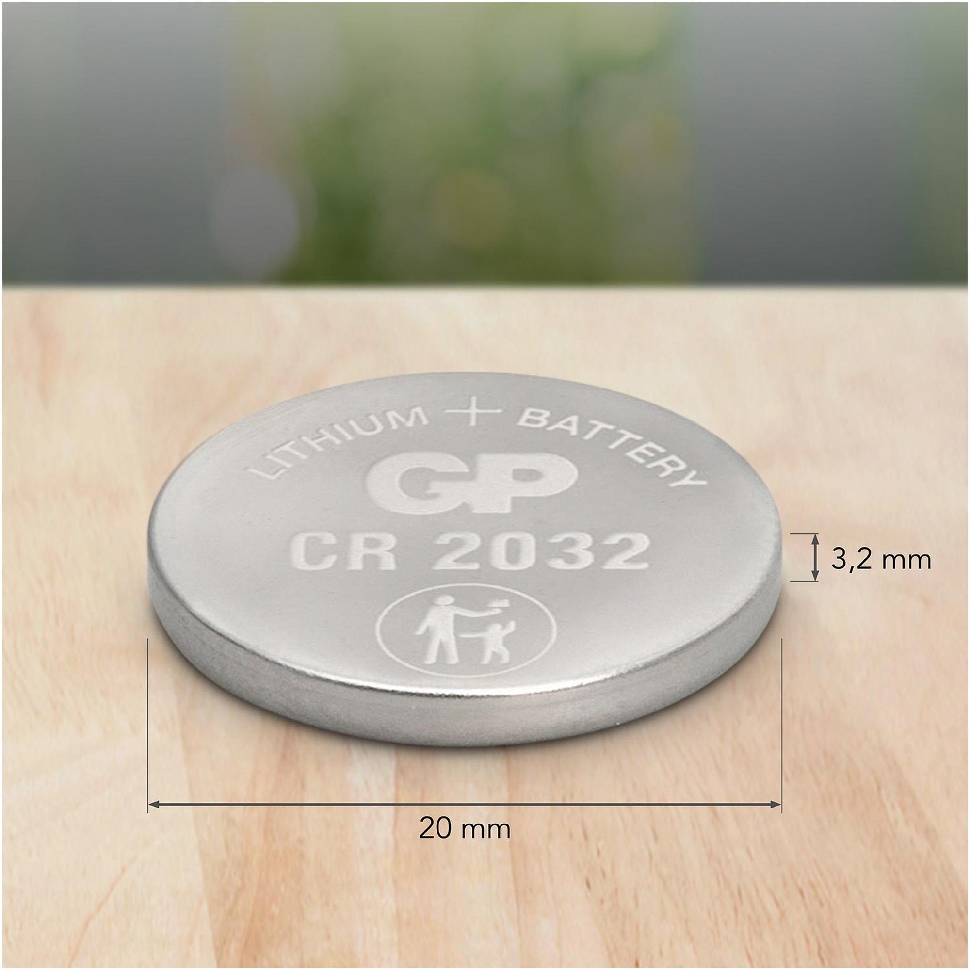 GP Batteries CR2032 GP Lithium Knopfzelle 3V 20 Stück Batterie, (3,0 V)