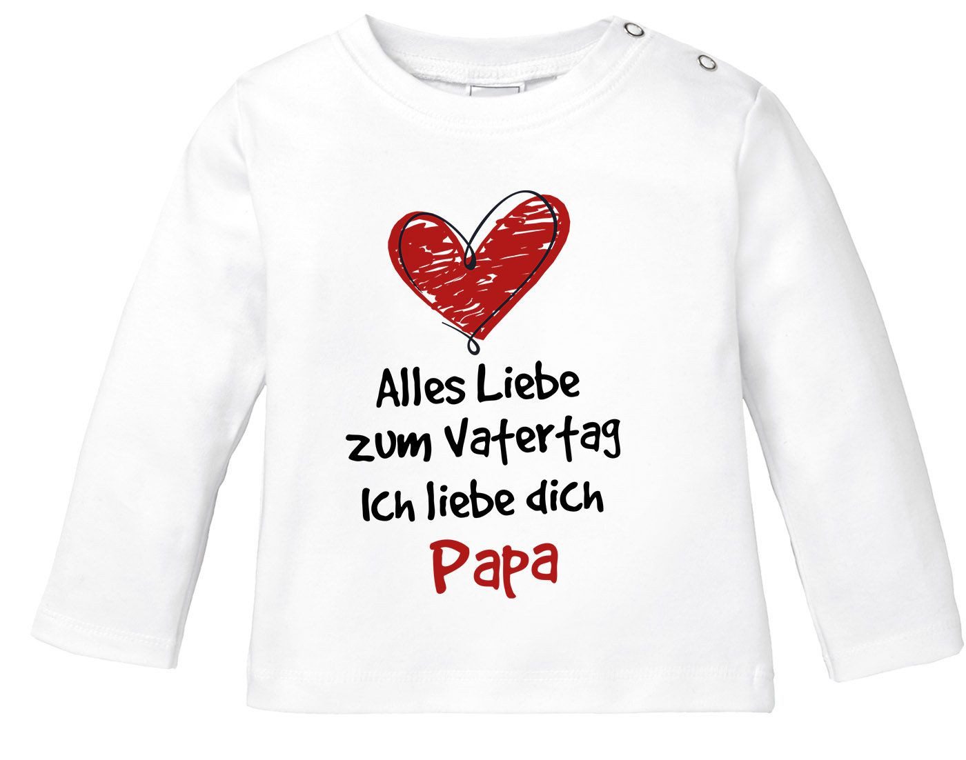Rundhalsshirt Baby Langarmshirt mit Spruch Alles Liebe zum Vatertag Geschenk Papa
