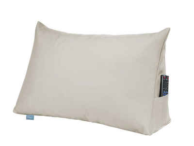 XDREAM Rückenkissen ergonomisches Keilkissen für Bett und Sofa, 1-tlg., als Kopfkissen oder Venenkissen verwendbar, mit praktischem Seitenfach