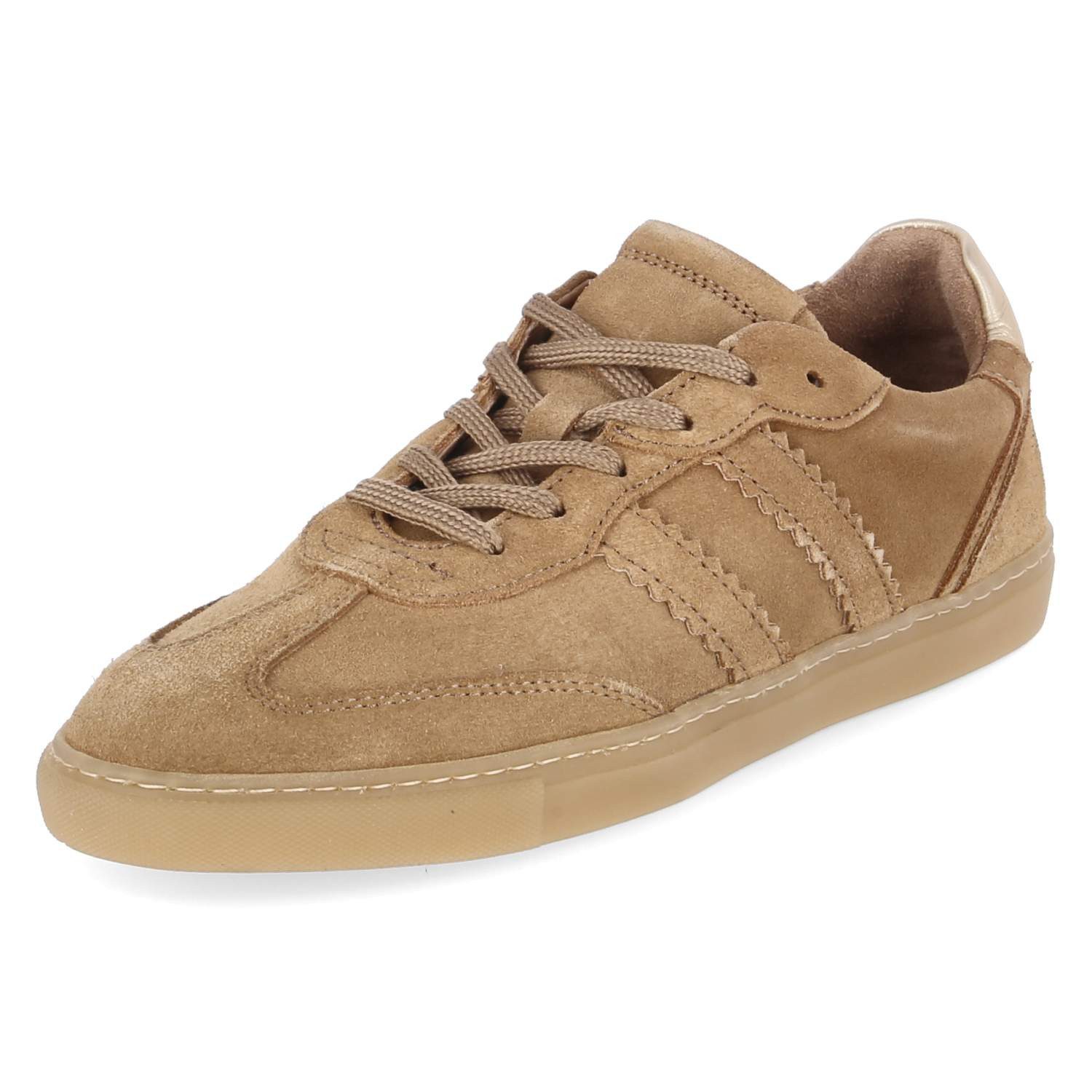 Fräulein Frida Fräulein Frida Silk 22 - Cappuccino Damen Rauleder brown Schnürschuh