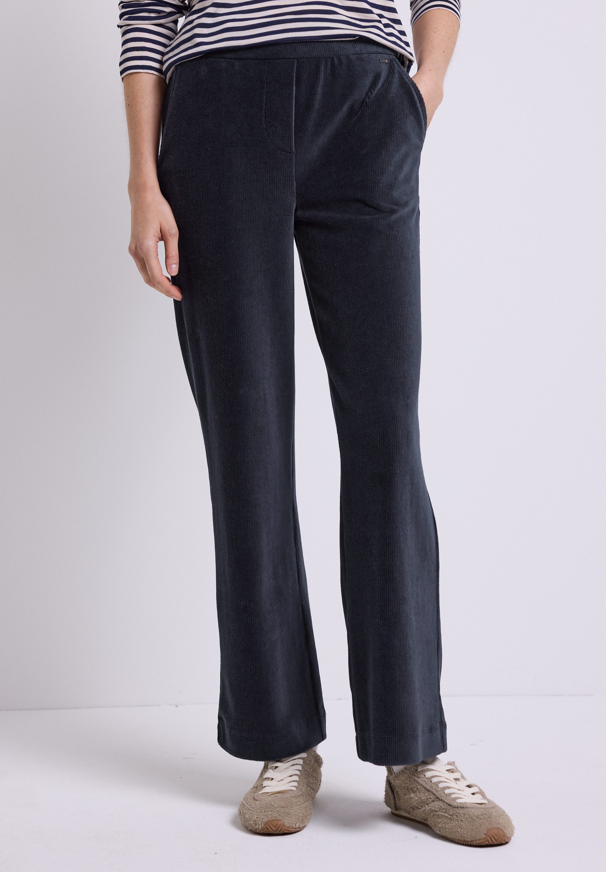CECIL Cordhose im elastischen Materialmix