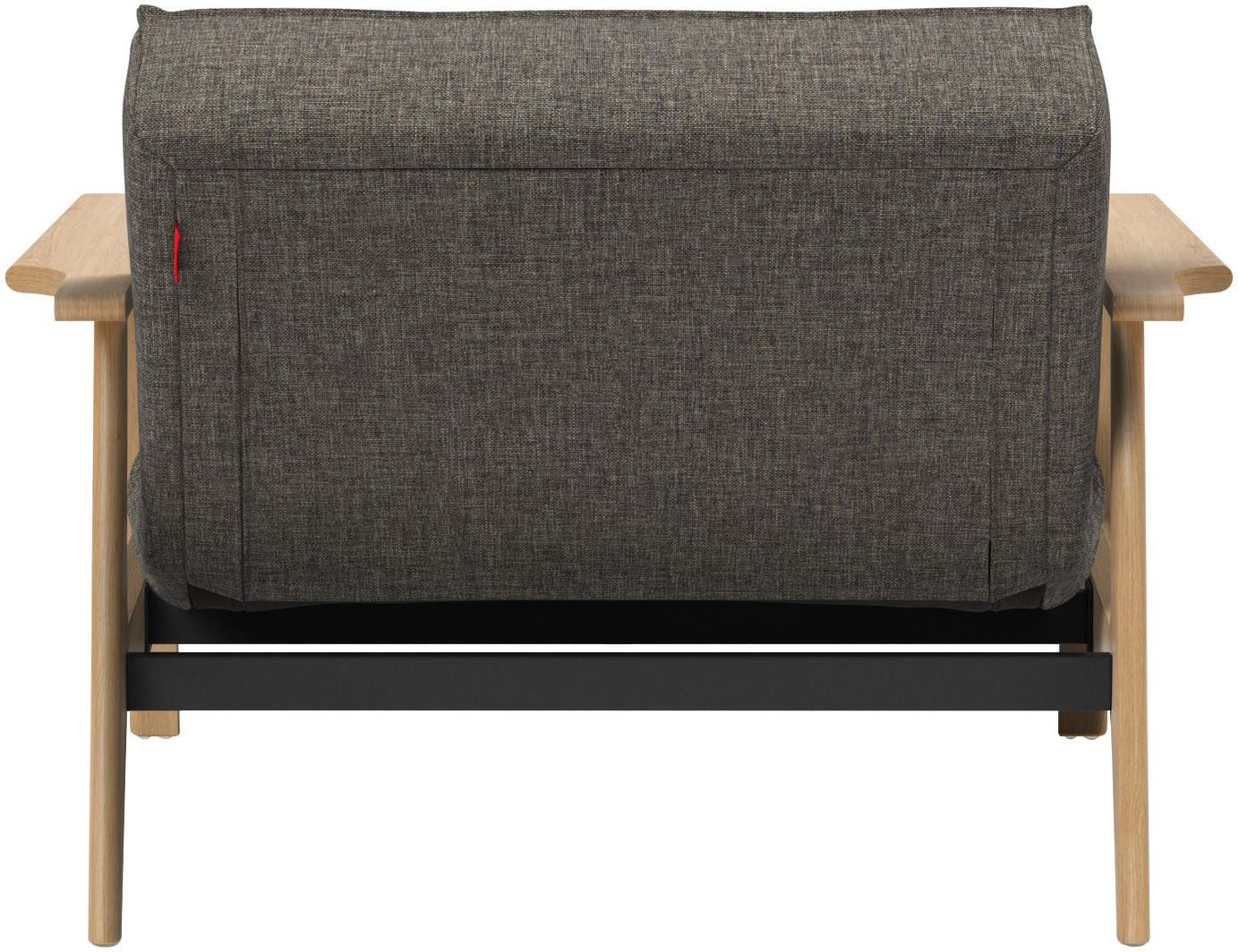 INNOVATION LIVING ™ Sessel Splitback, Multifunktion, Loungesessel, Relaxstuhl, Fernsehsessel, Relaxsessel mit verstellbarer Rückenlehne, Armlehne aus massiver Eiche