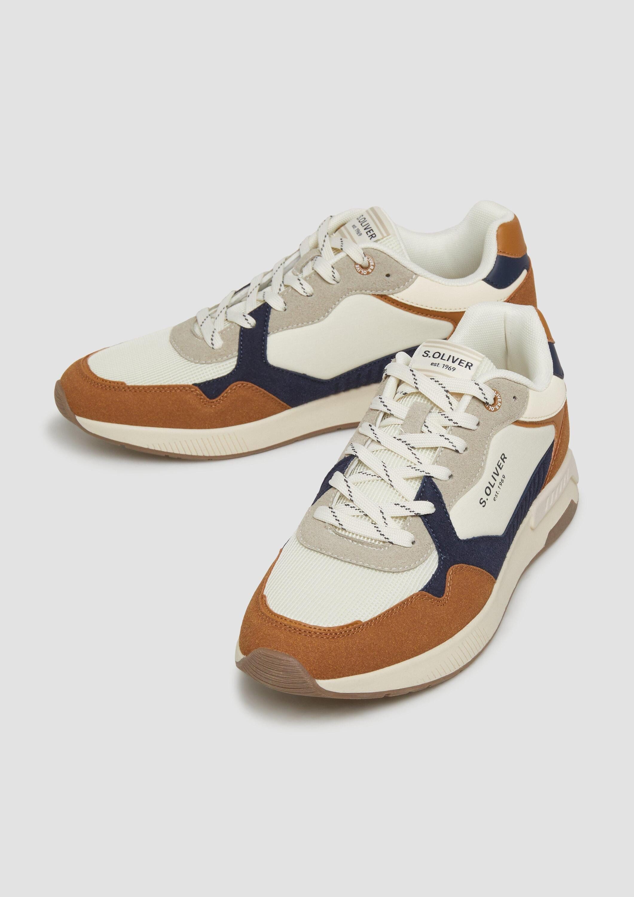 s.Oliver Sneakers Sneaker Multicolor-Sneaker in Leder-Optik